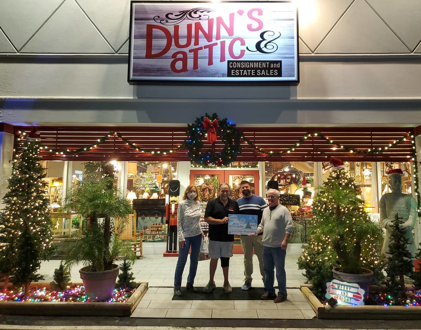 Dunn's Attic display won them first place during the Merry and Bright on Main Street event. Courtesy photo