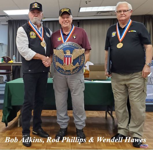 VVA Chapter 1048 President Bob Adkins, Rod Phillips and Wendell Hawes. Courtesy photo