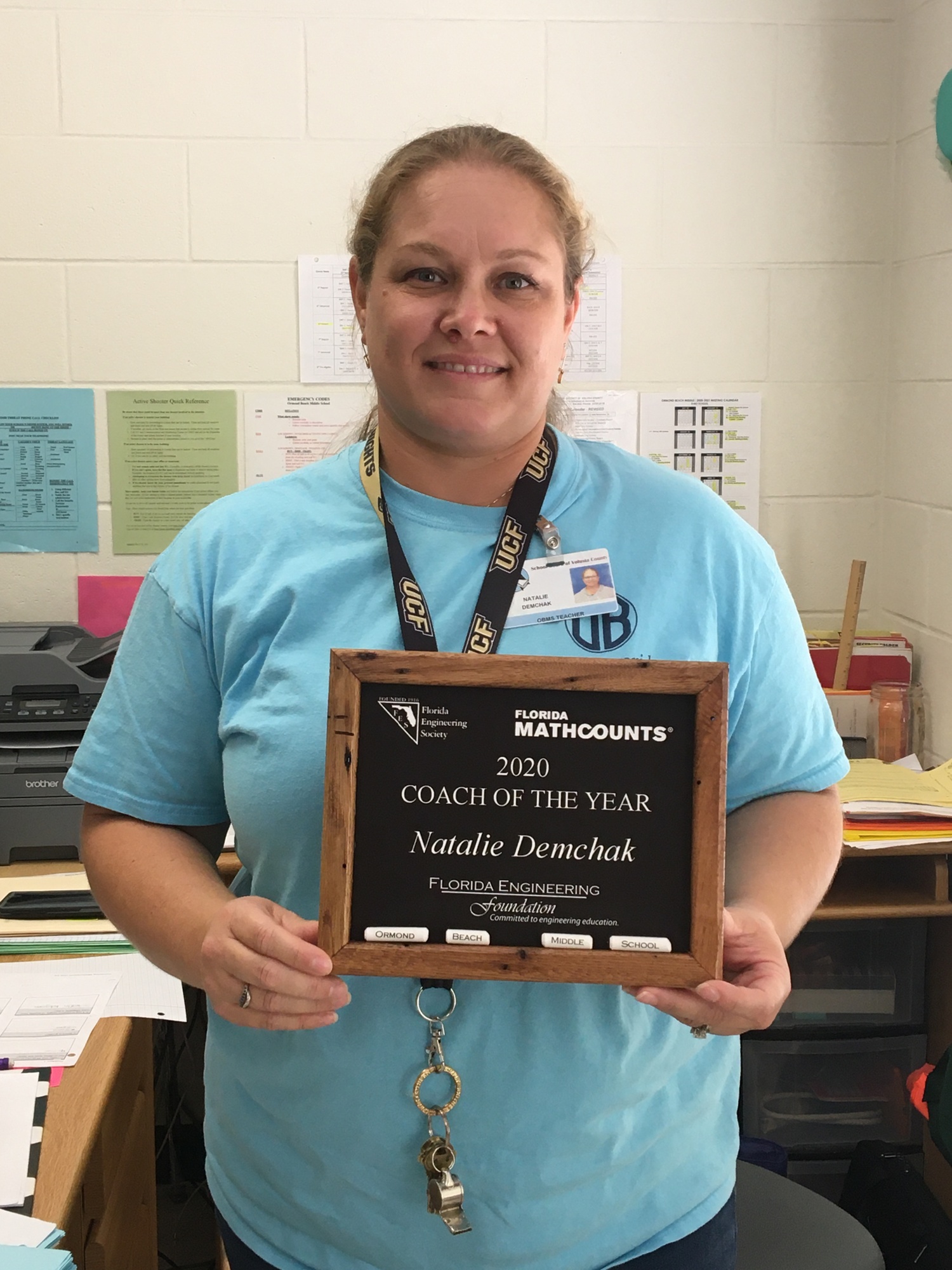 Natalie Demchak was named the 2020 Florida Mathcounts Coach of the Year. Courtesy photo