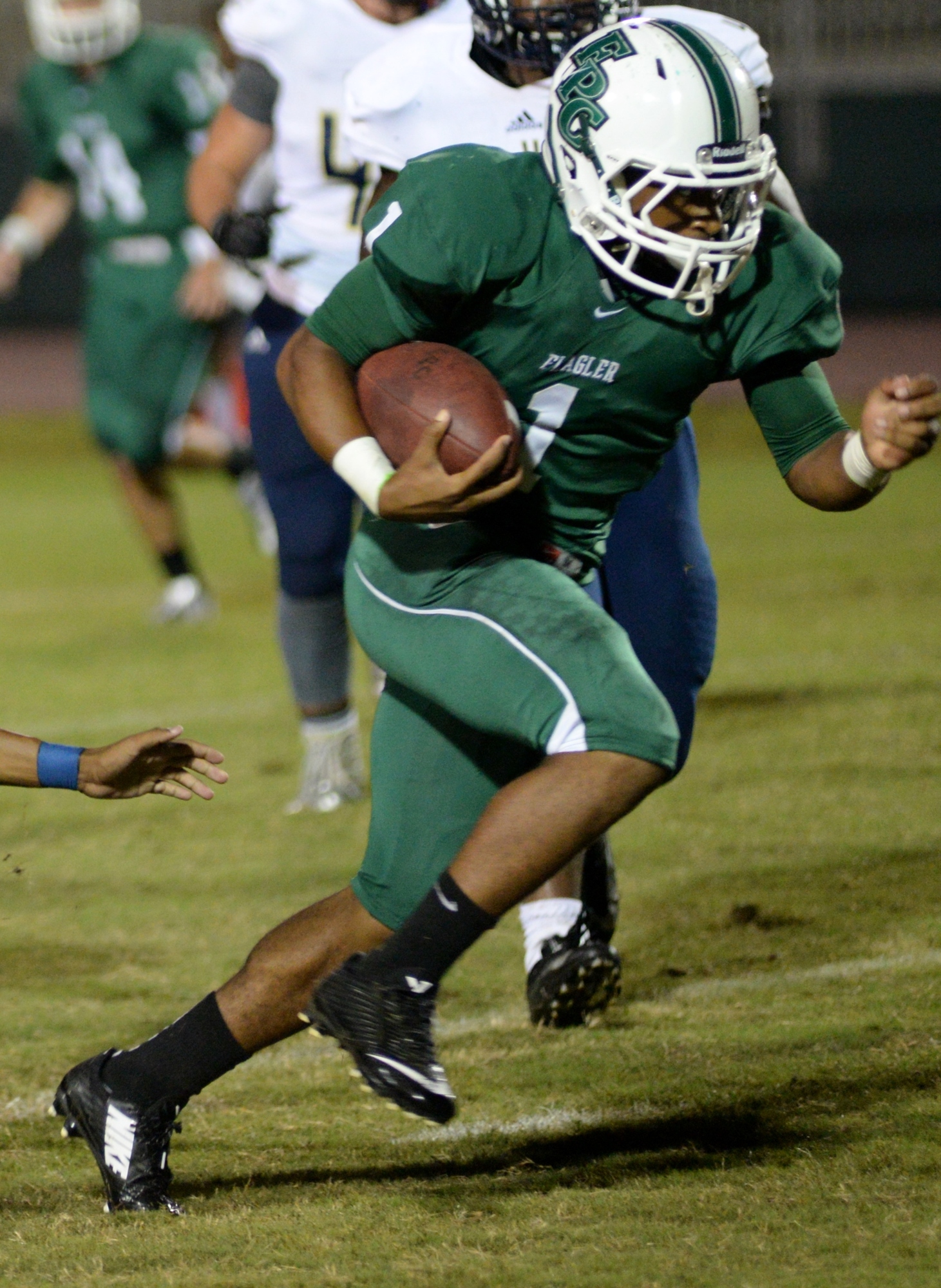 Que'Shaun Byrd scored the lone touchdown to help FPC get in the win column for the season. File photo by Bob Rollins