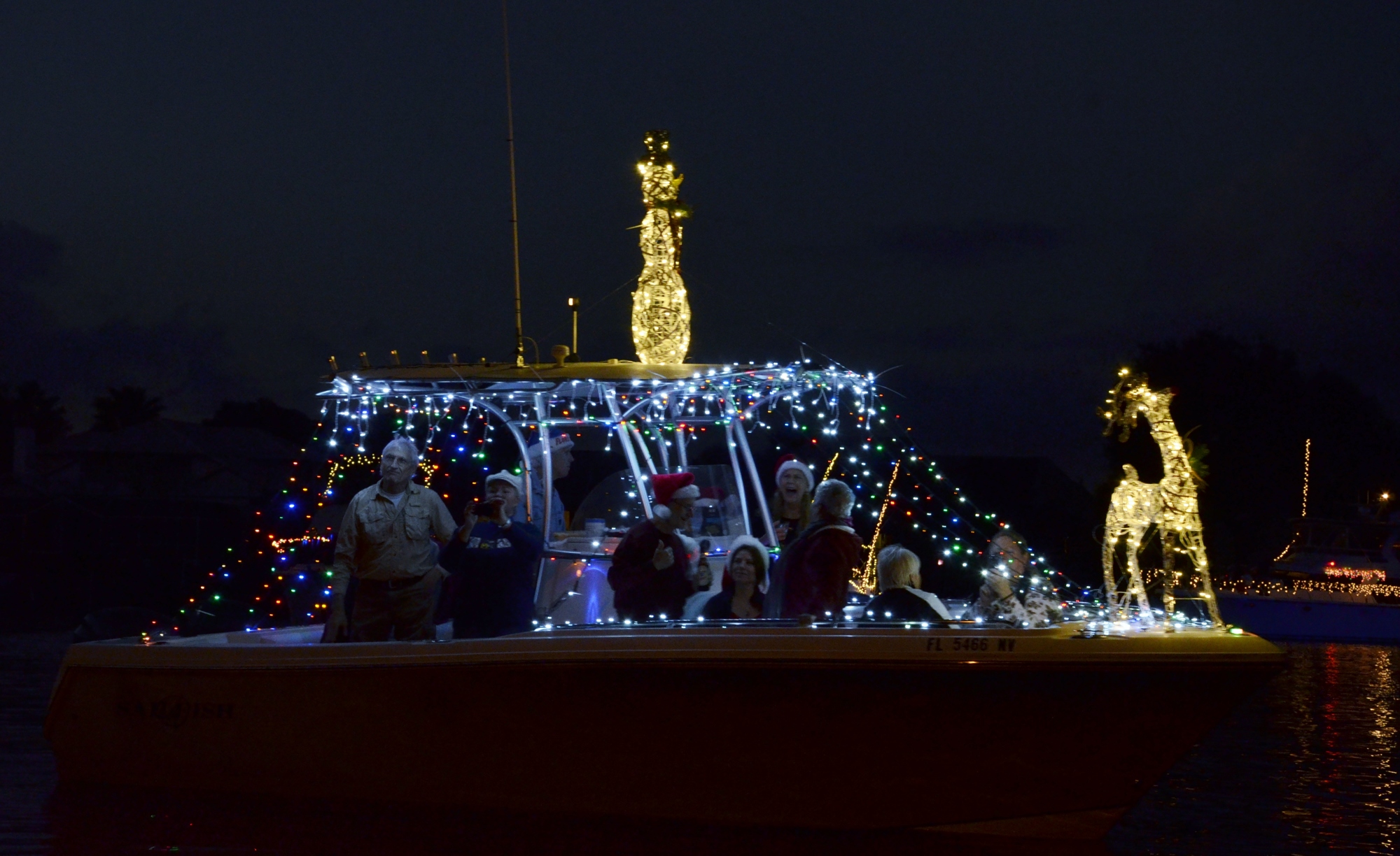 The Palm Cost Yacht Club's 30th-annual Holiday Boat Parade will start at 6 p.m. on the intercoastal waterway. Photo by Anastasia Pagello
