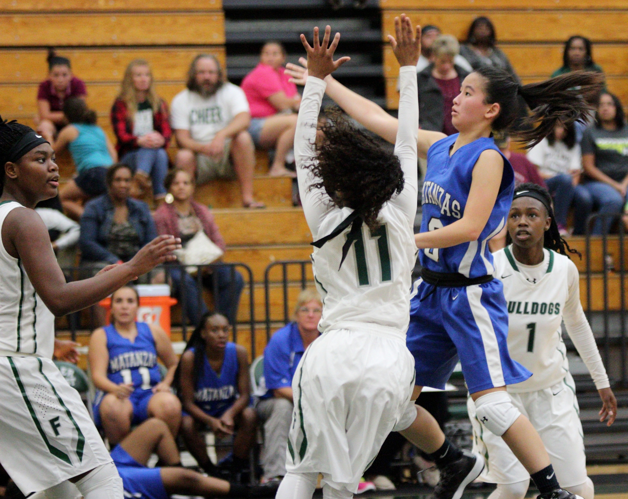 Sarai Sheppard led the Pirates with seven points.