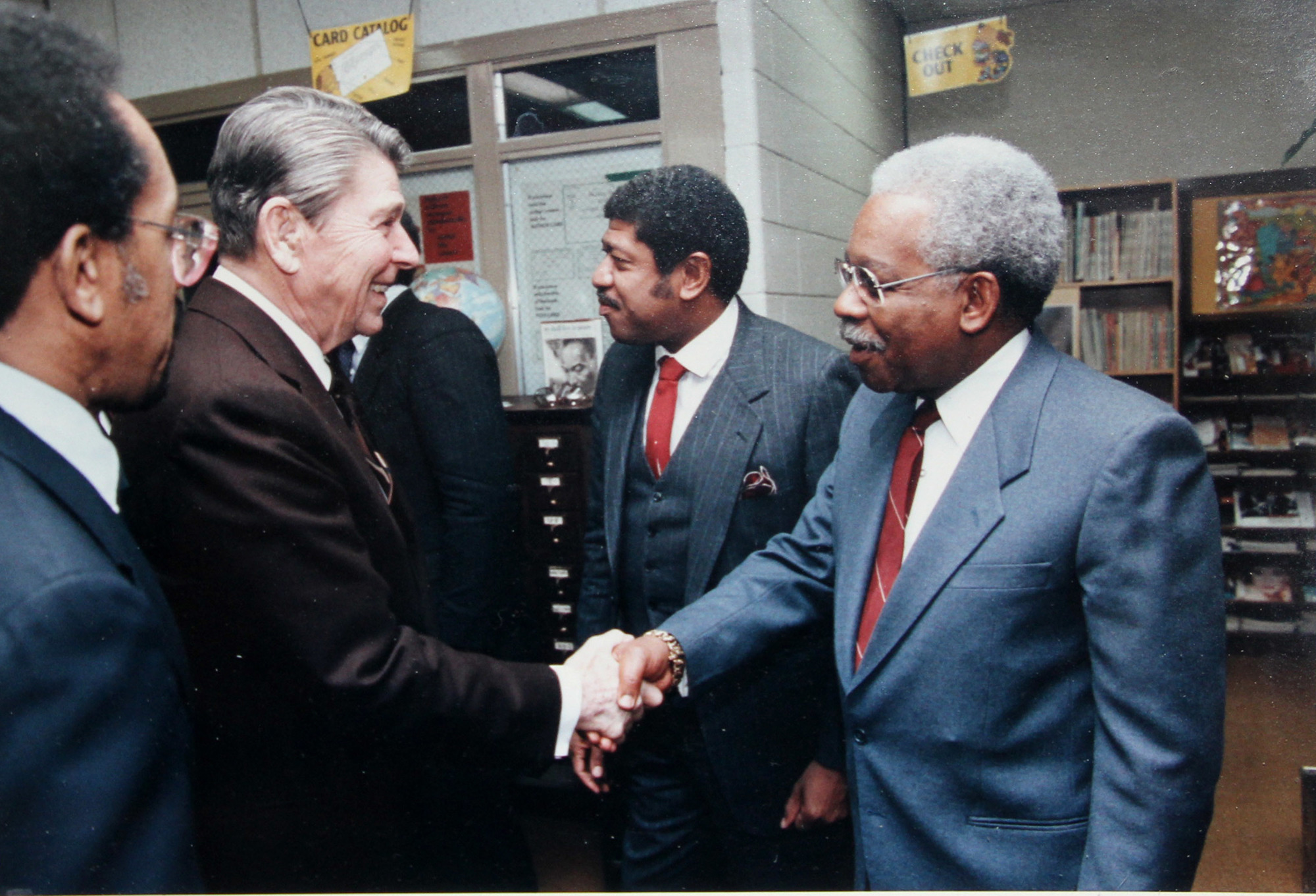 Jim Guines meets President Ronald Reagan. Courtesy photo
