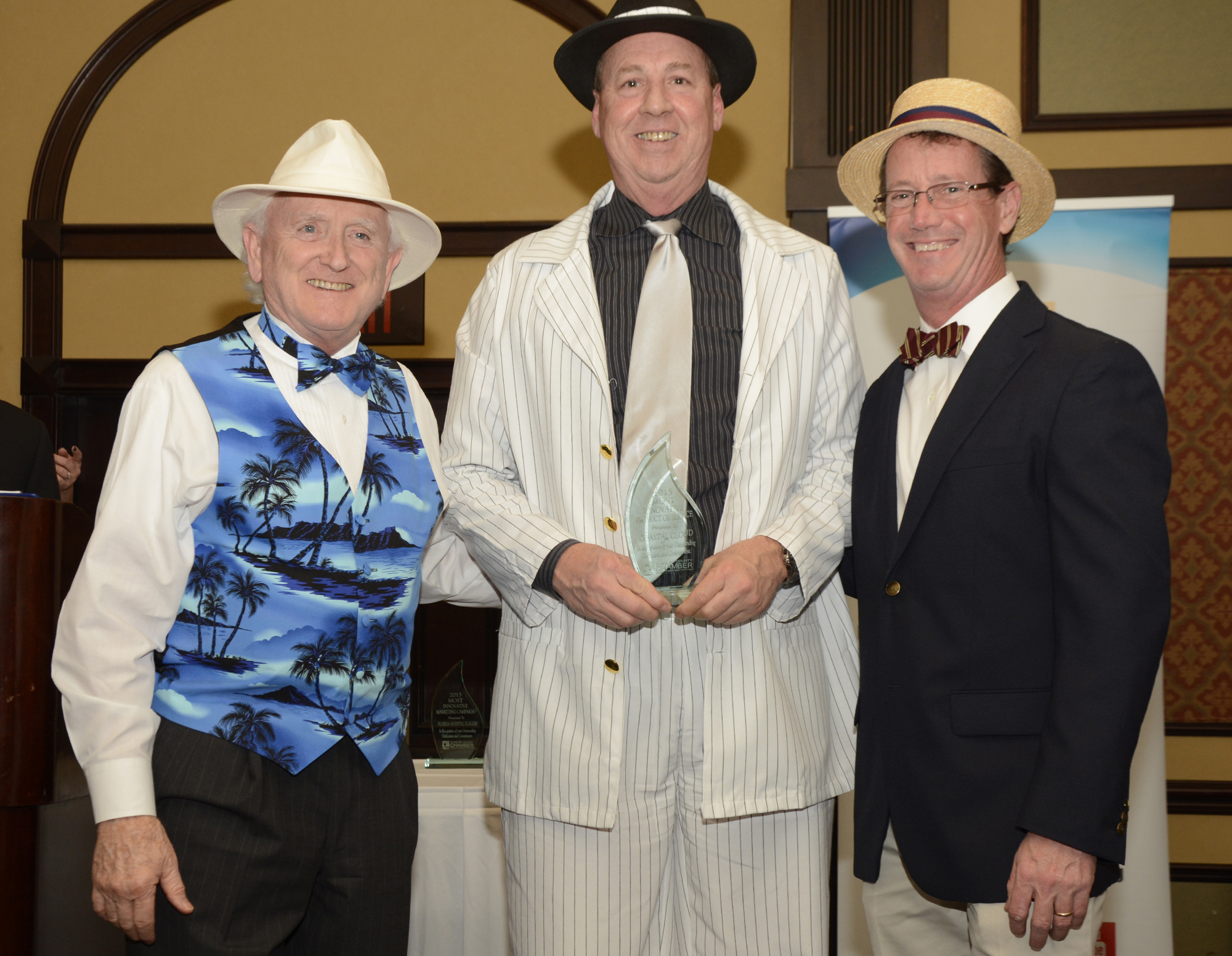Toby Tobin, Gene Compton and Jake Scully, of Coastal Cloud, won the 2015 Most Innovative Product or Service award.