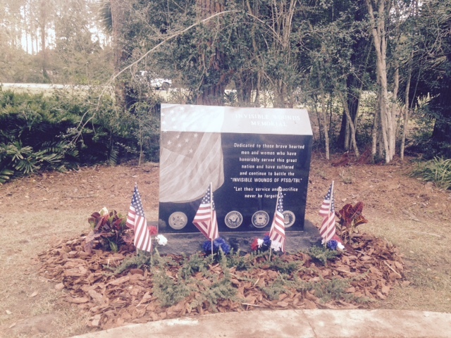 Landscaping for the Invisible Wounds Memorial was donated by Coquina Landscape. Photo courtesy of Cathy Heighter