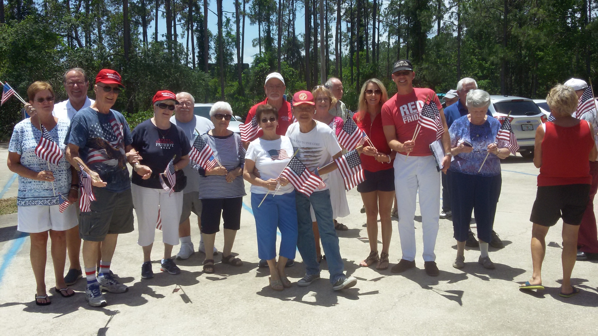Members of The Columbian  Club of Flagler County gather on Armed Forces Day, May 20. Photo Courtesy Columbian Club of Flagler County