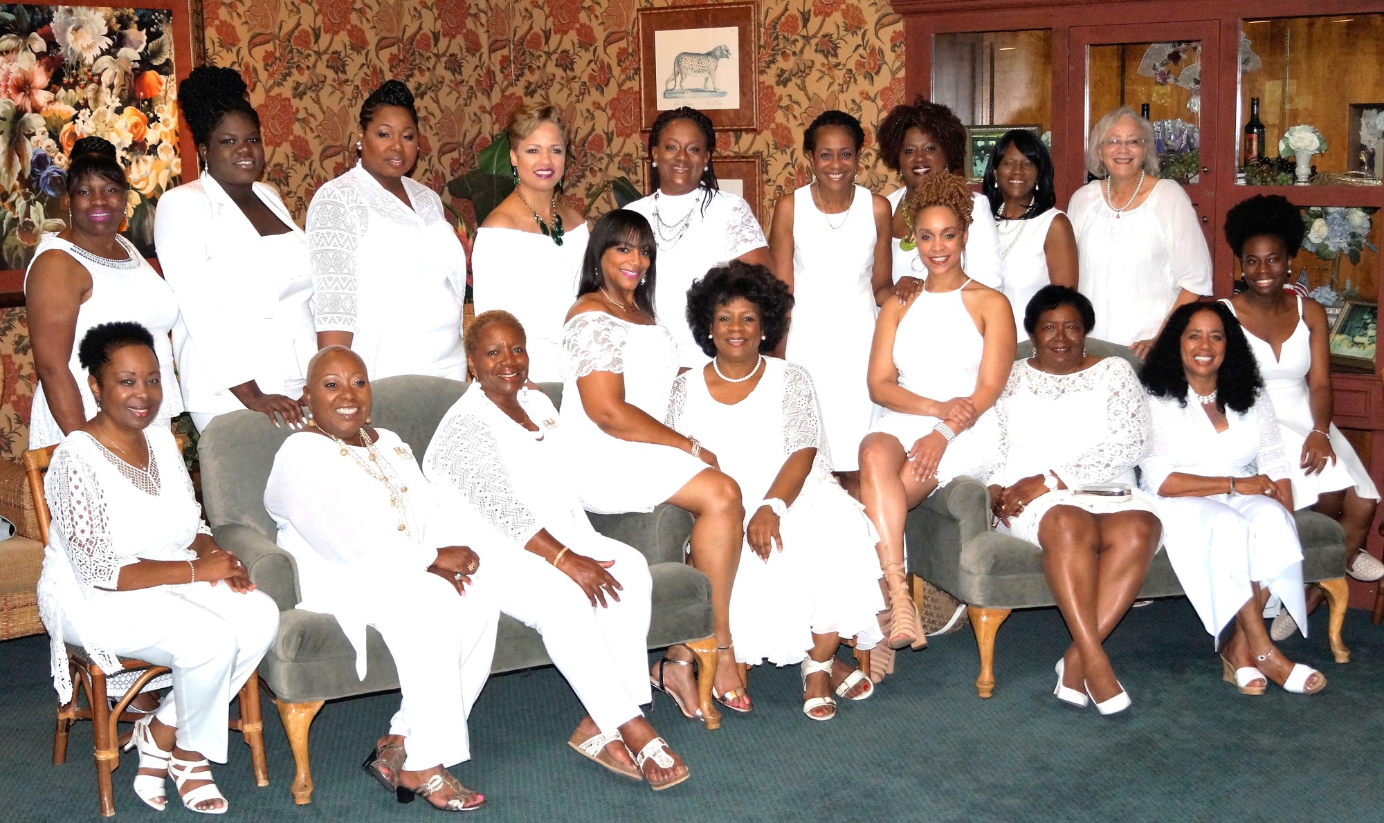 Members of the Chi Delta Omega Chapter of Alpha Kappa Alpha Sorority, Inc. celebrated its 15th anniversary with a white party. Photo courtesy of Myra Middleton-Valentine