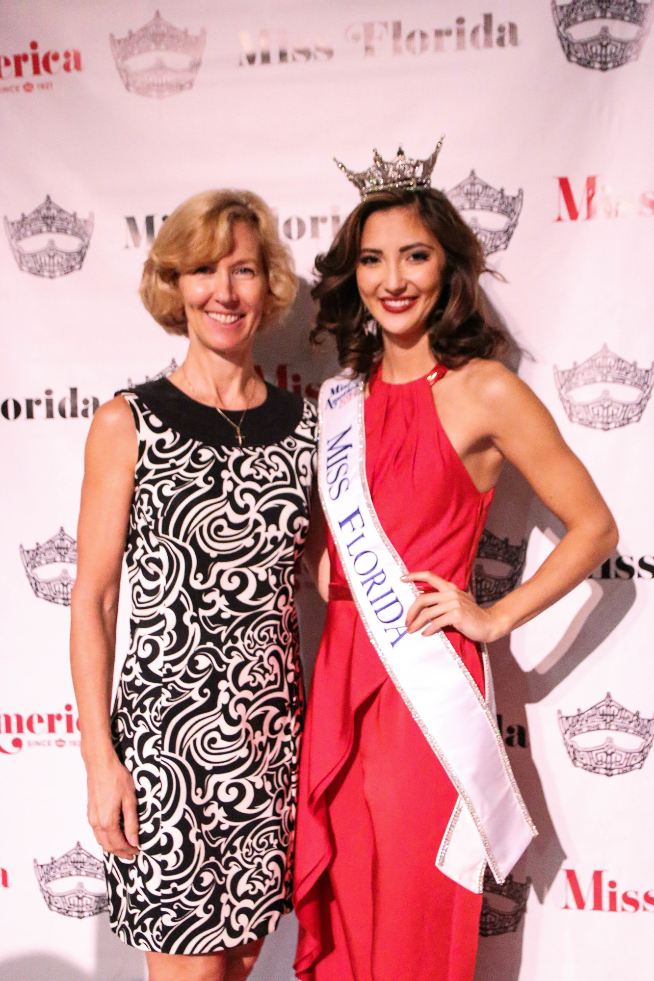 Miss Florida, Sara Zeng, poses with her mother Jennifer Stockett, who was a former second runner up for Miss New Jersey. Photo by Paige WilsonPhoto by Paige Wilson