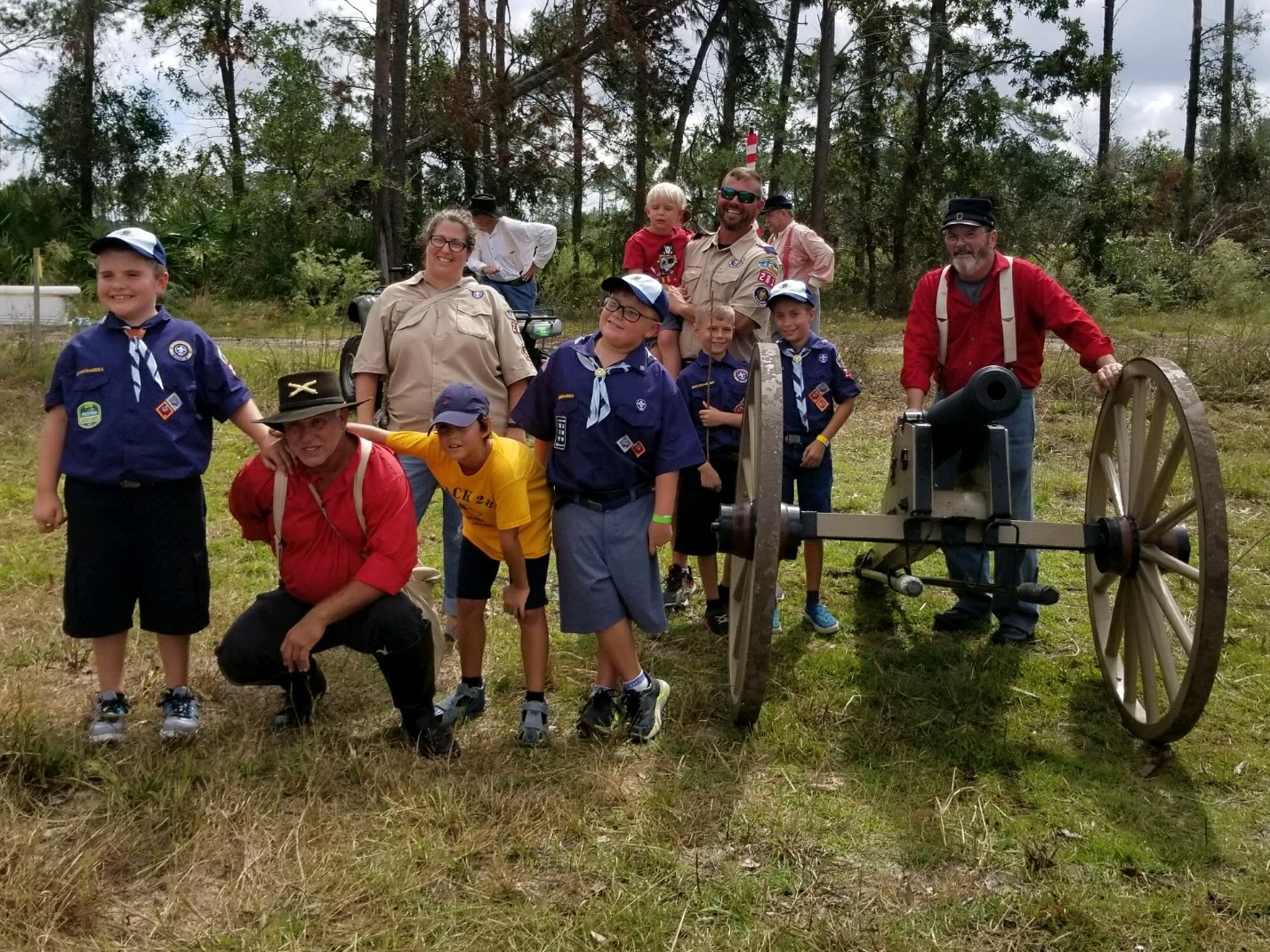 Pack 281 Bear Cub Scouts attended the Civil War Encampment and Reenactment at the Florida Agricultural Museum on Oct. 15. Photo courtesy of Amy Lynne Bowes