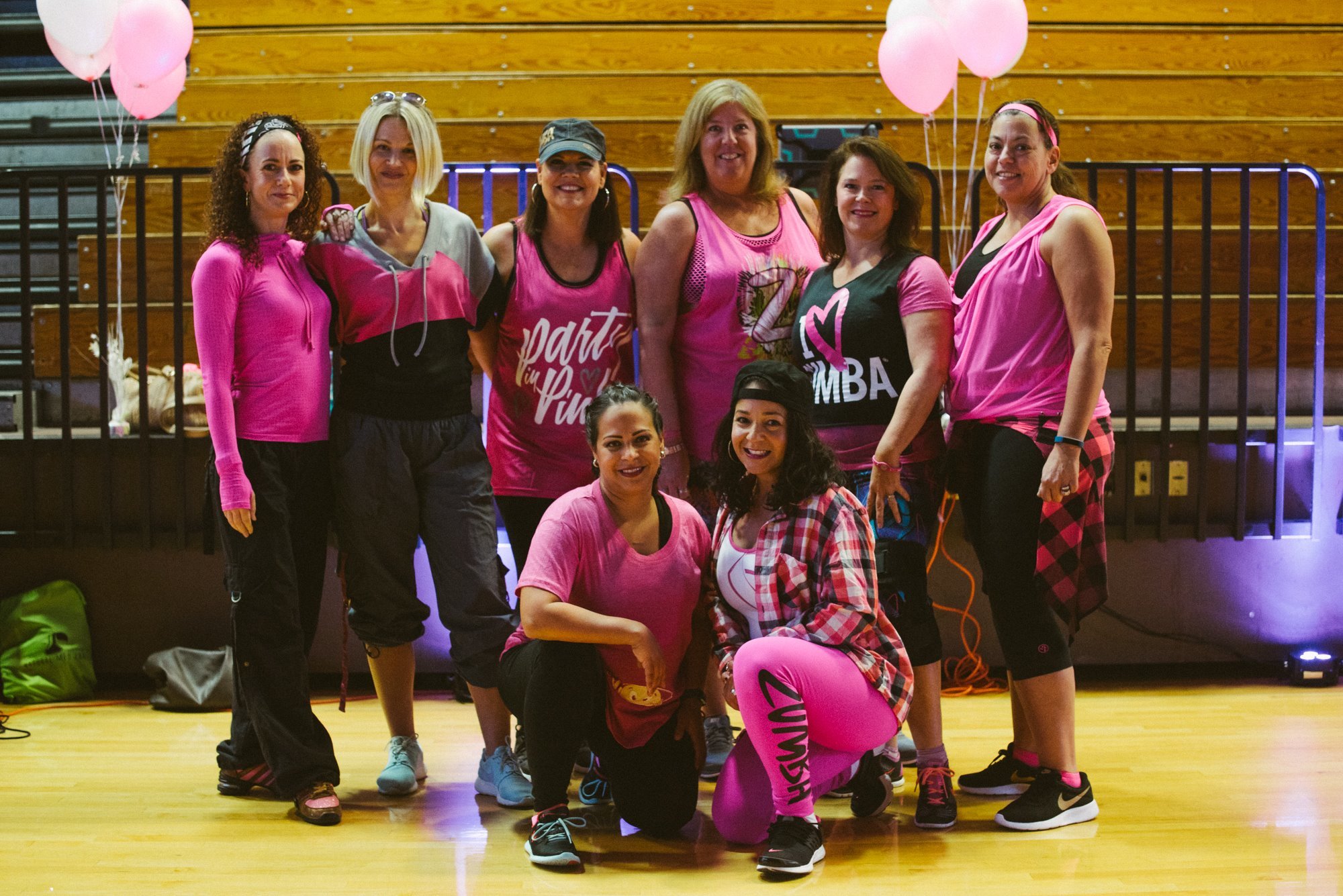 The Party in Pink Zumbathon was hosted by MPower Fitness and Crazy Sock Divas.  Courtesy photo by D. Sena Photography