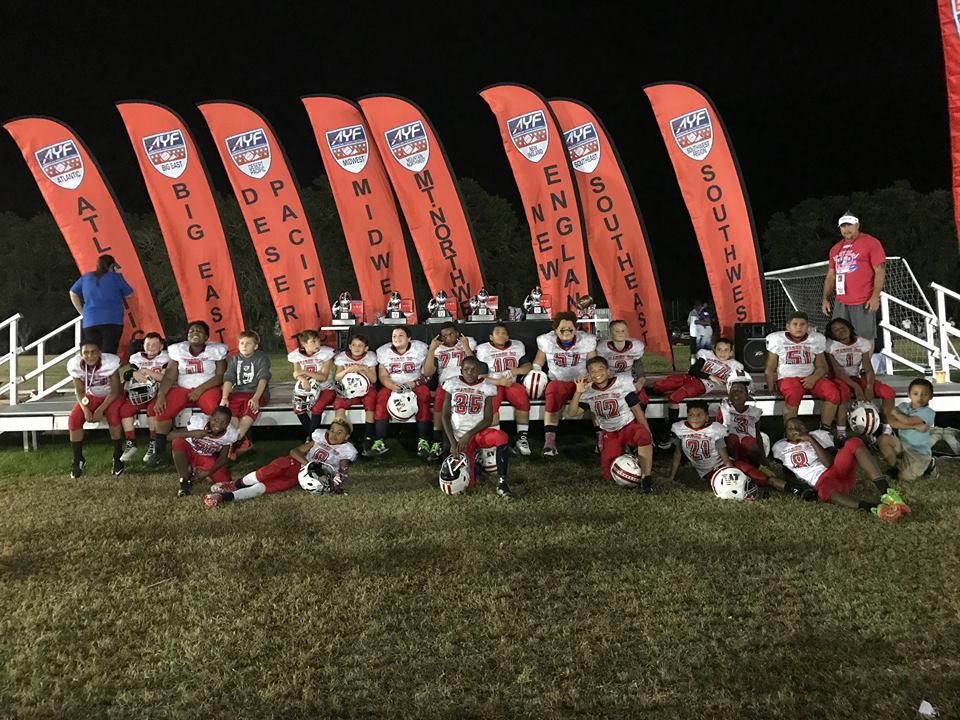 The Flagler Warriors youth football team. Photo courtesy of Halona Pourier