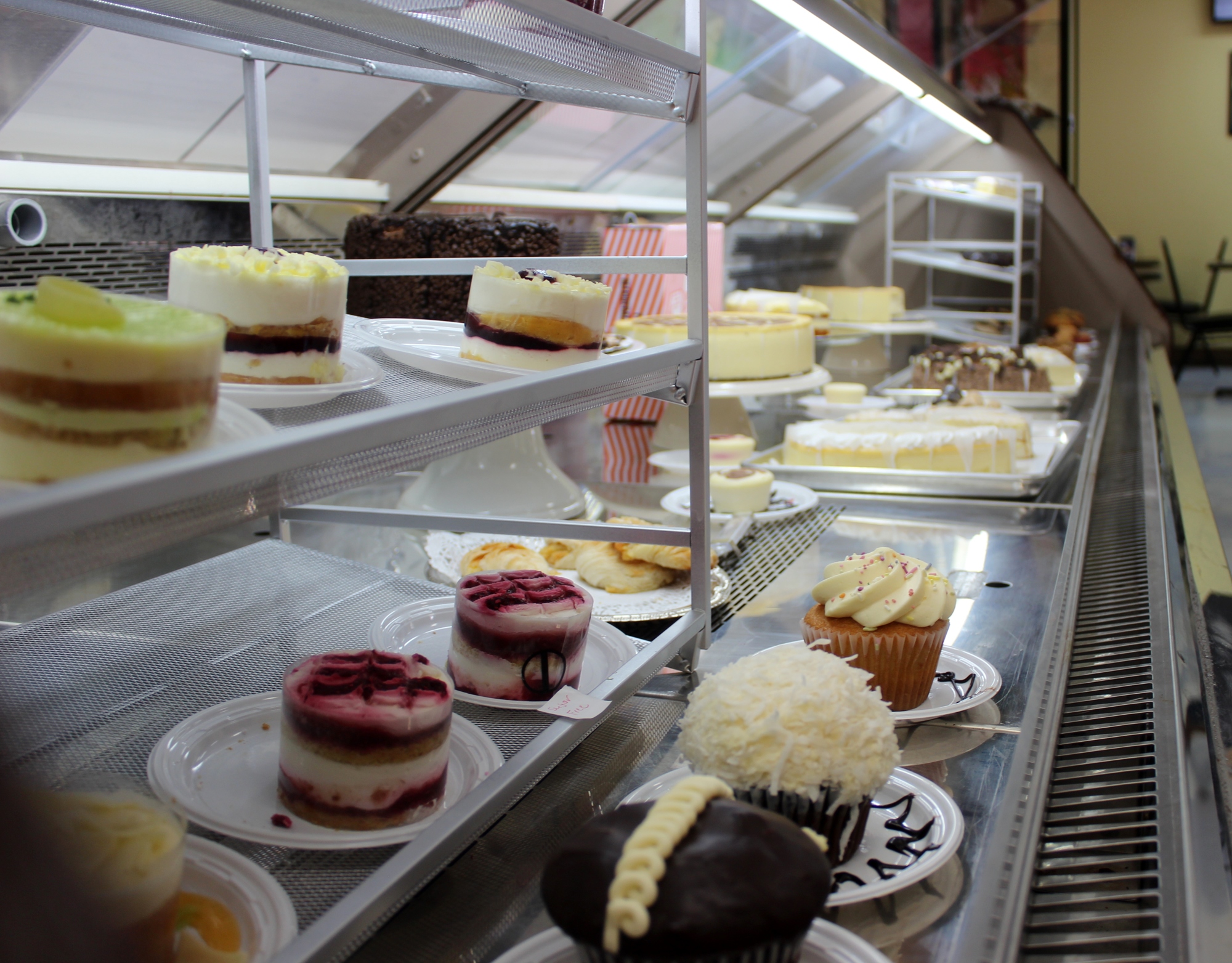 Sarafina Cafe's pastry layout will continuously change, based on customer favorites.