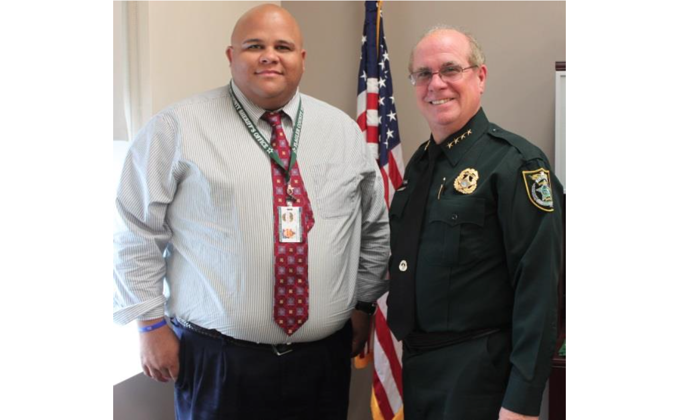 Joshua Alvarez and Sheriff James Manfre (Courtesy photo)