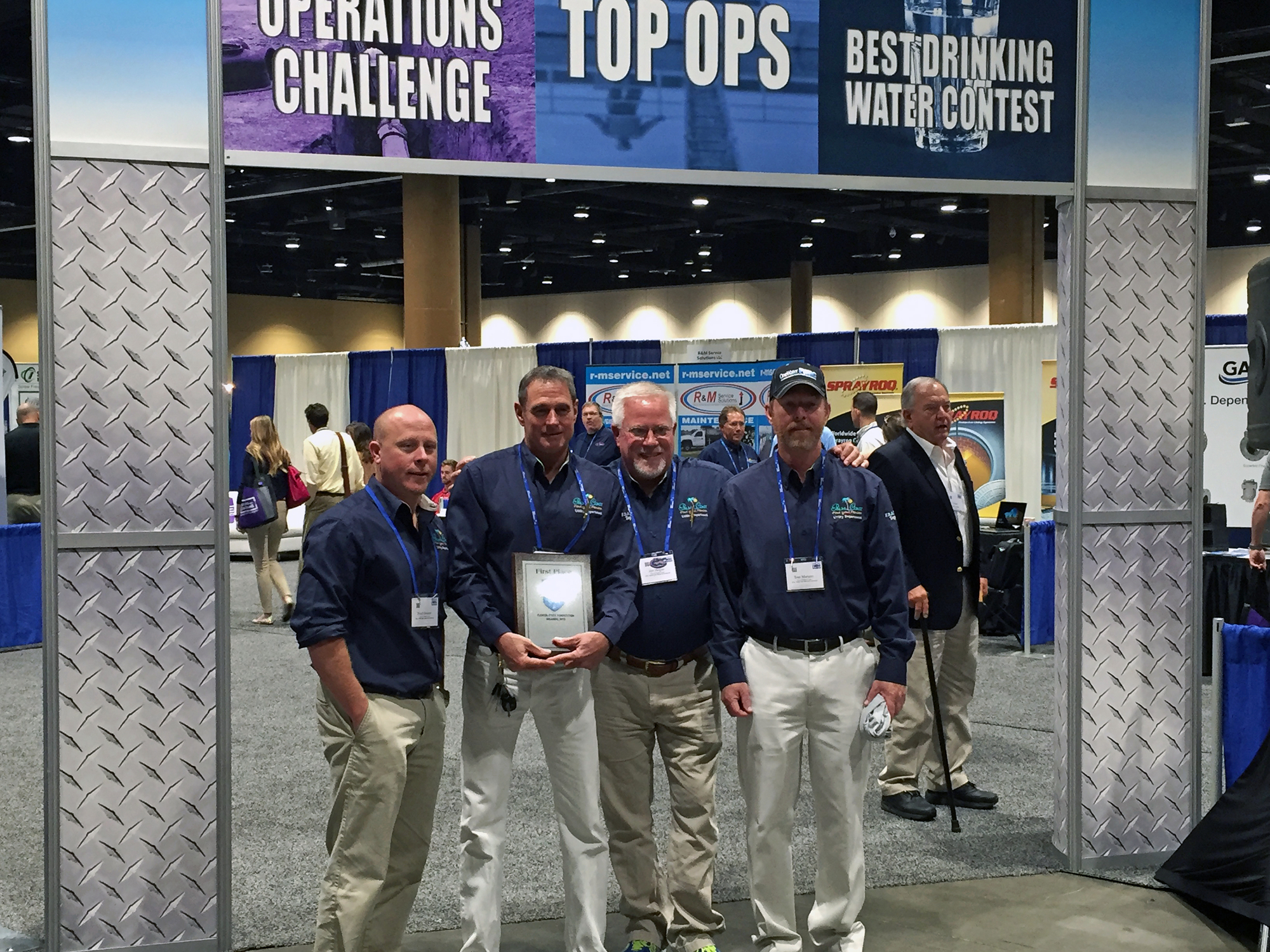 The Top Ops State Championship team is, from left: Fred Greiner, Peter Roussell, Jim Hogan and Tom Martens, all of the Palm Coast Utility Department. (Courtesy photo)
