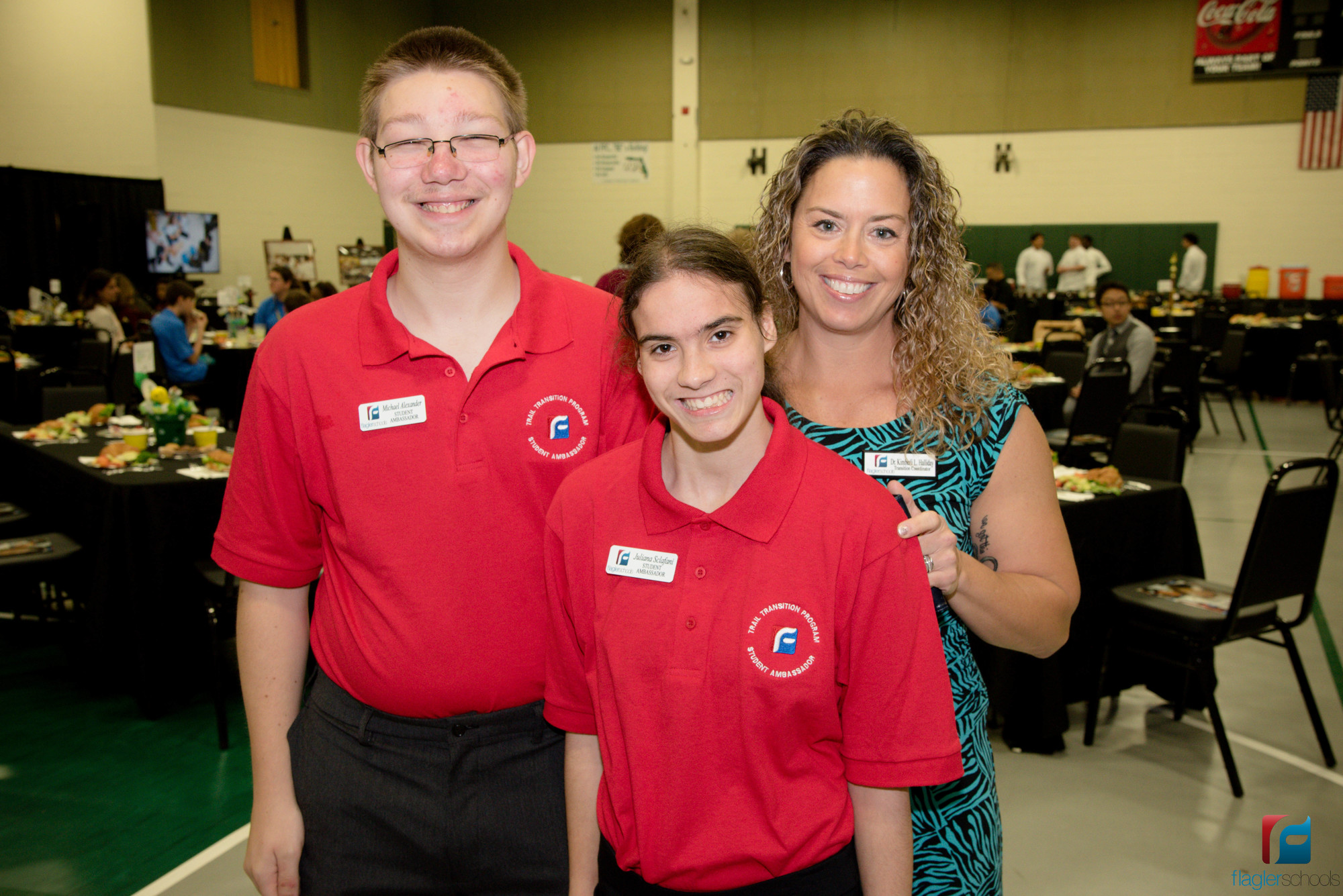 Student ambassadors from the TRAIL Program, Michael Alexander and Juliana Sclafani, pose with TRAIL Program Coordinator Dr. Kim Halliday at the Classroom to Careers Symposium on April 12. Photo courtesy of Jason Wheeler