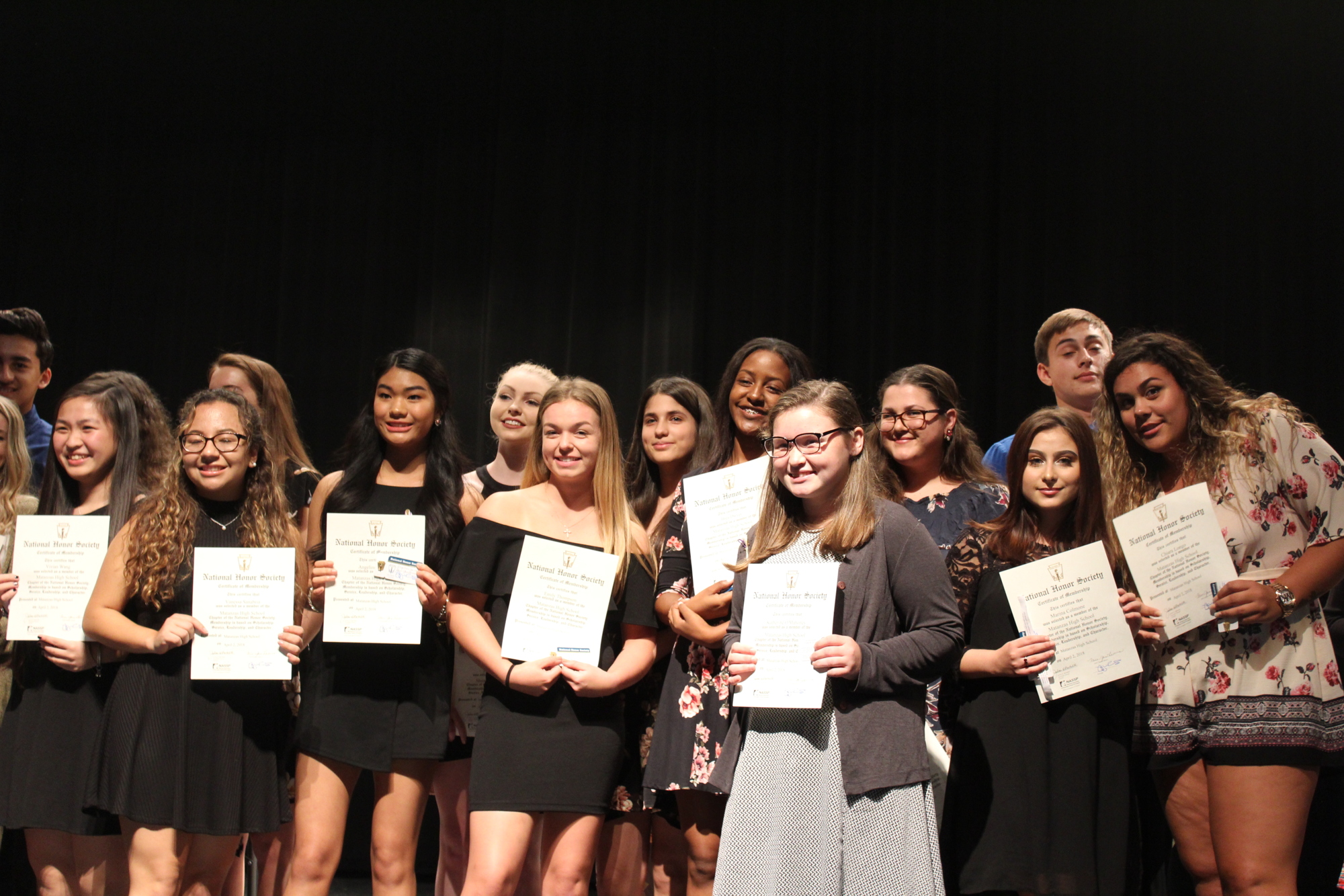 Matanzas High School welcomed the next wave of students into the National Honor Society on April 2. Photo courtesy of Jan Lemus