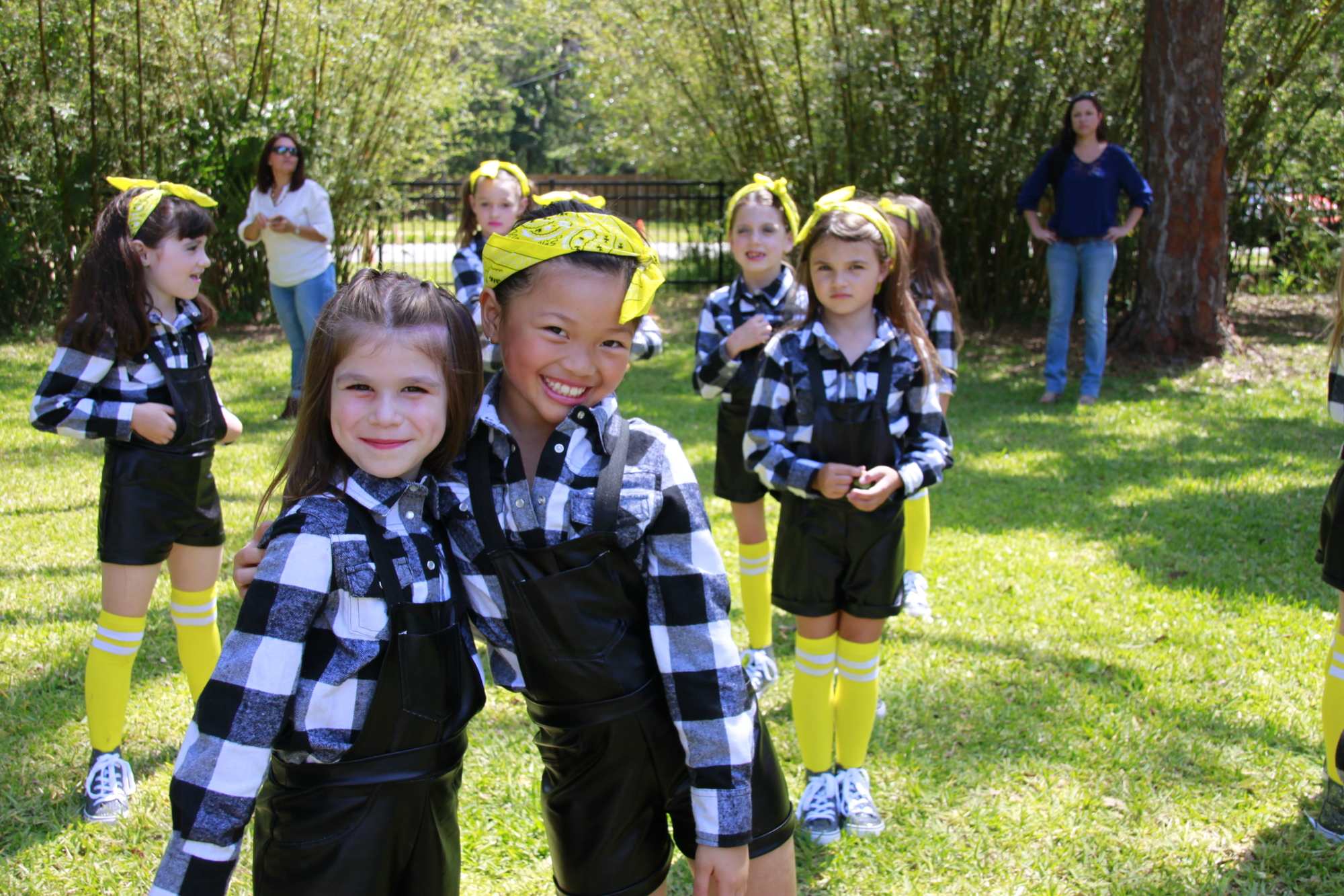 OKES dancers Bailey Hoffman and Bella Nong pose at the Earth Day celebration at Washington Oaks Gardens State Park. Photo courtesy of Rodney Harshbarger