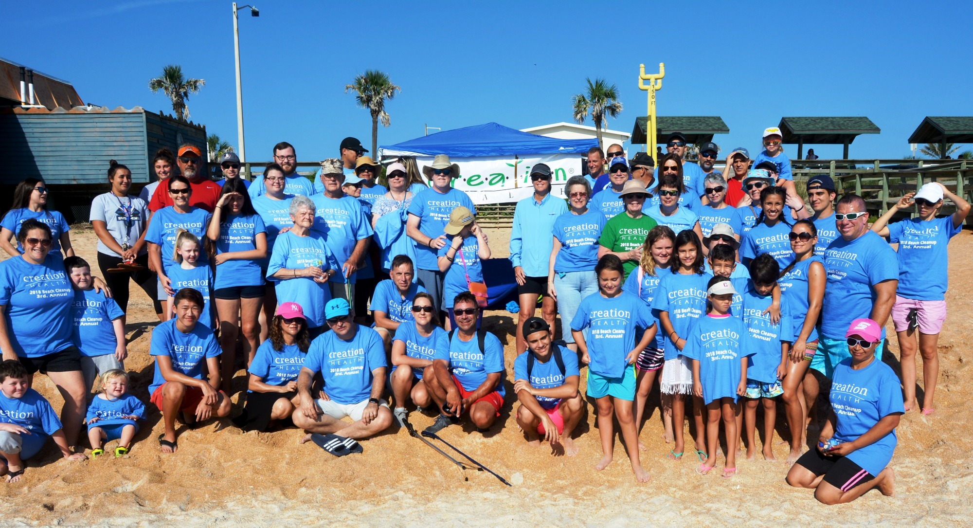 Nearly 100 volunteers joined Florida Hospital Flagler for a beach clean-up along Flagler Beach on June 24. Photo courtesy of Lindsay Cashio