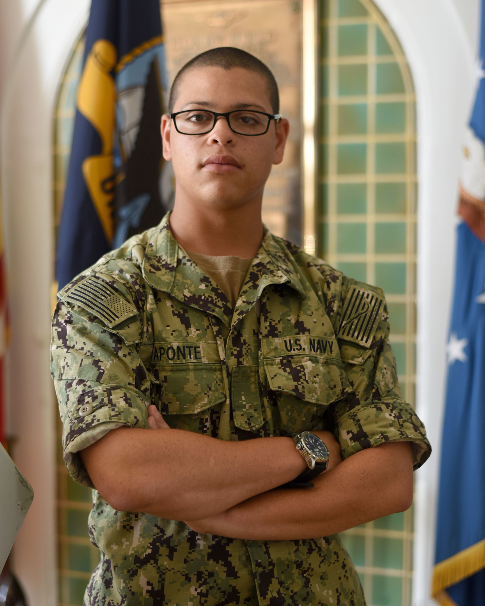 Seaman Wilfredo Aponte, a Palm Coast native, works as a cryptologic technician and operates out of the Information Warfare Training Command Corry Station. Courtesy photo by Mass Communication Specialist 1st Class Amanda Rae Moreno