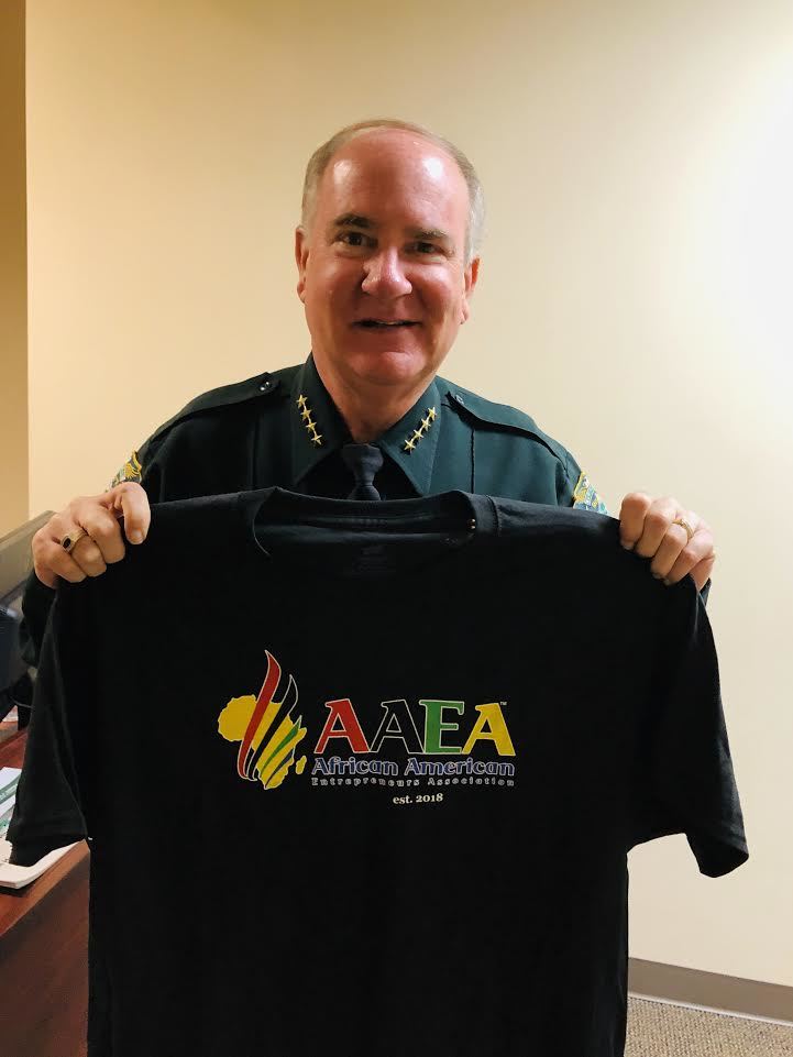 Sheriff Rick Staly and the Flagler County Sheriff's Office became the first non-profit organization to become a member of the African American Entrepreneurs Association. Courtesy photo