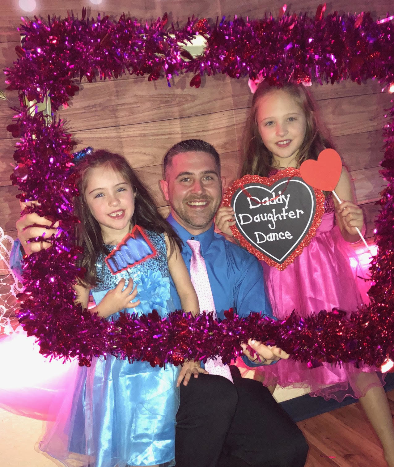 Todd Sloan with Haylee and Rylee Sloane at the Imagine School Daddy Daughter Dance. Photo courtesy of Wendy Wright