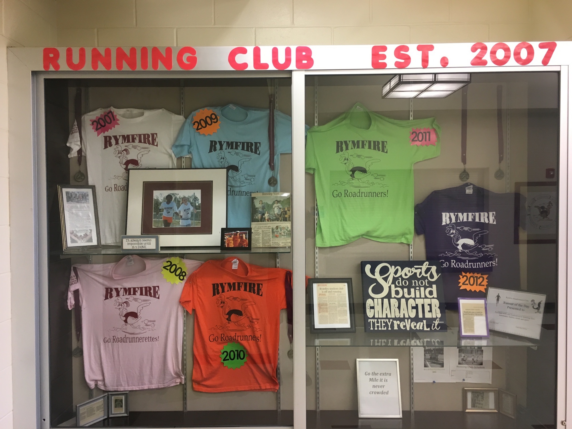 Rymfire Elementary School started its 13th year for the running club this month. Courtesy photo