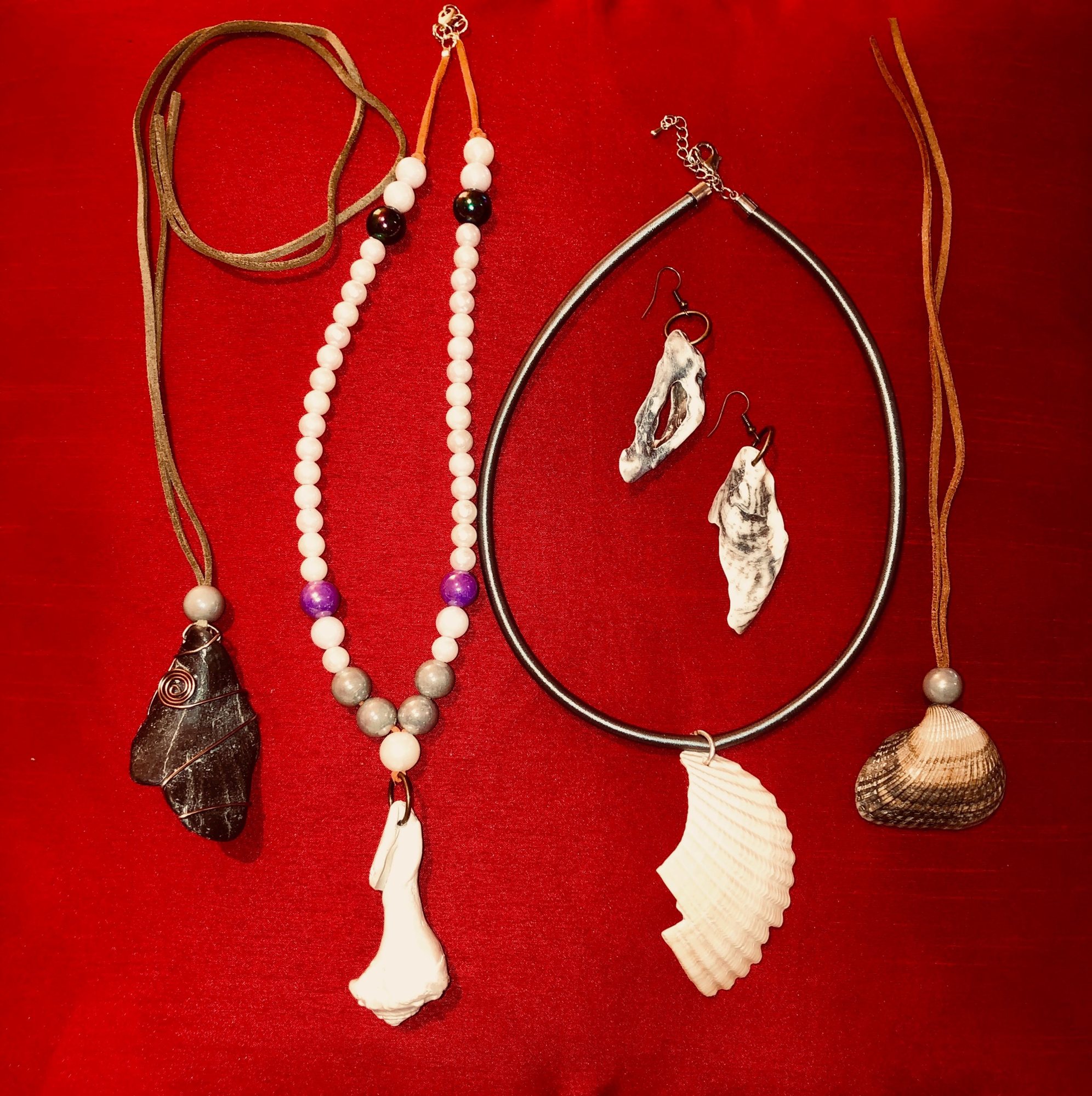 Steven Reid, who recently moved to Palm Coast, makes jewelry out of shells. Courtesy photo