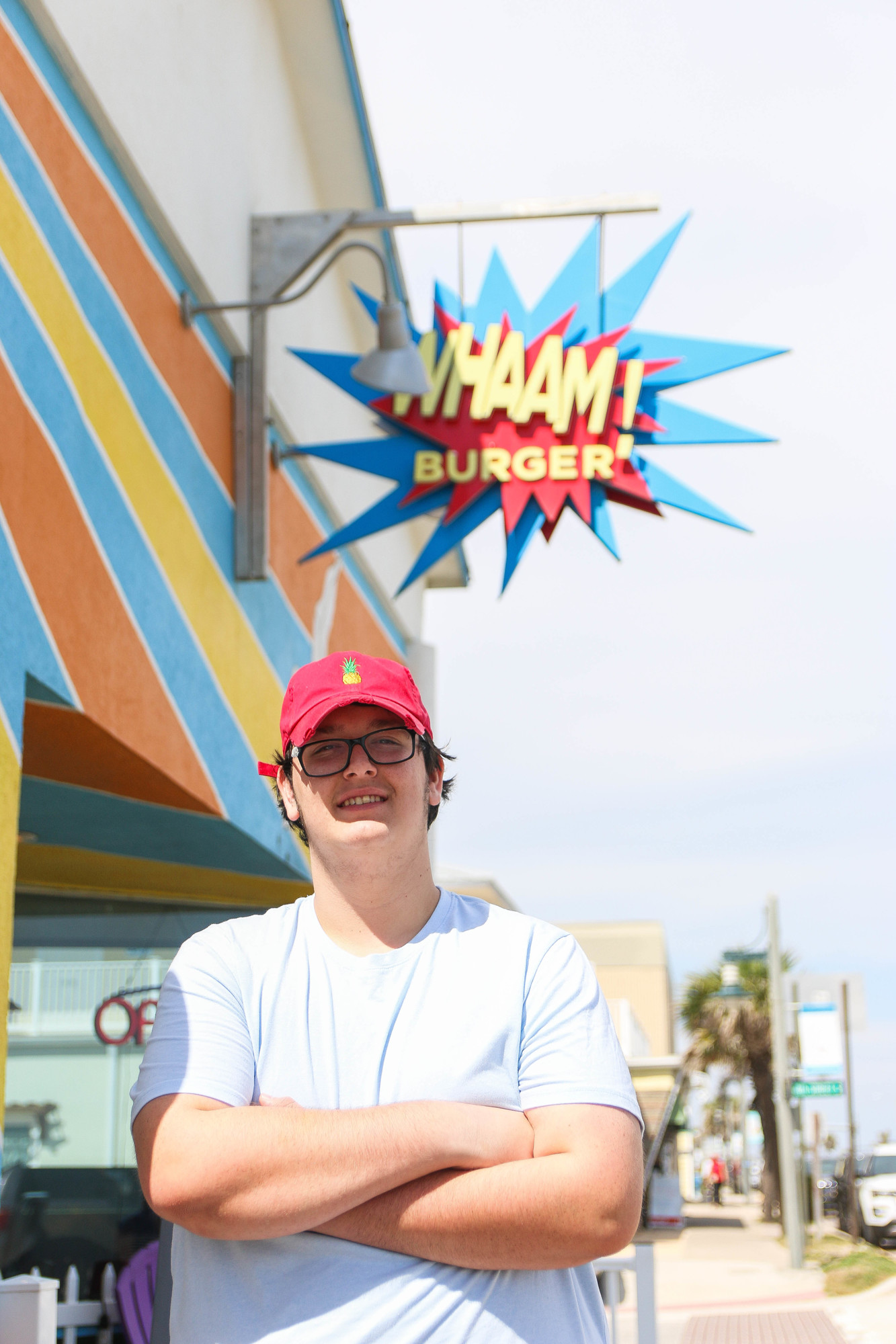 Flagler Palm Coast High School junior Michael Akialis is now the assistant manager at Whaam Burger in Flagler Beach. Photo by Paige Wilson