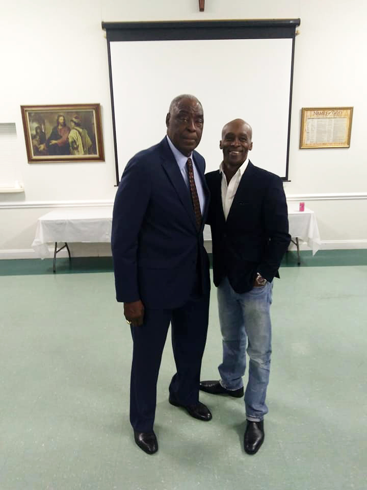 The Boyz-2-Men Conference guest speakers were former NBA great Cazzie Russell and New York University professor Terrance Coffie, the brother of the Mount Calvary Baptist Church pastor. Photo courtesy of Joe Jones