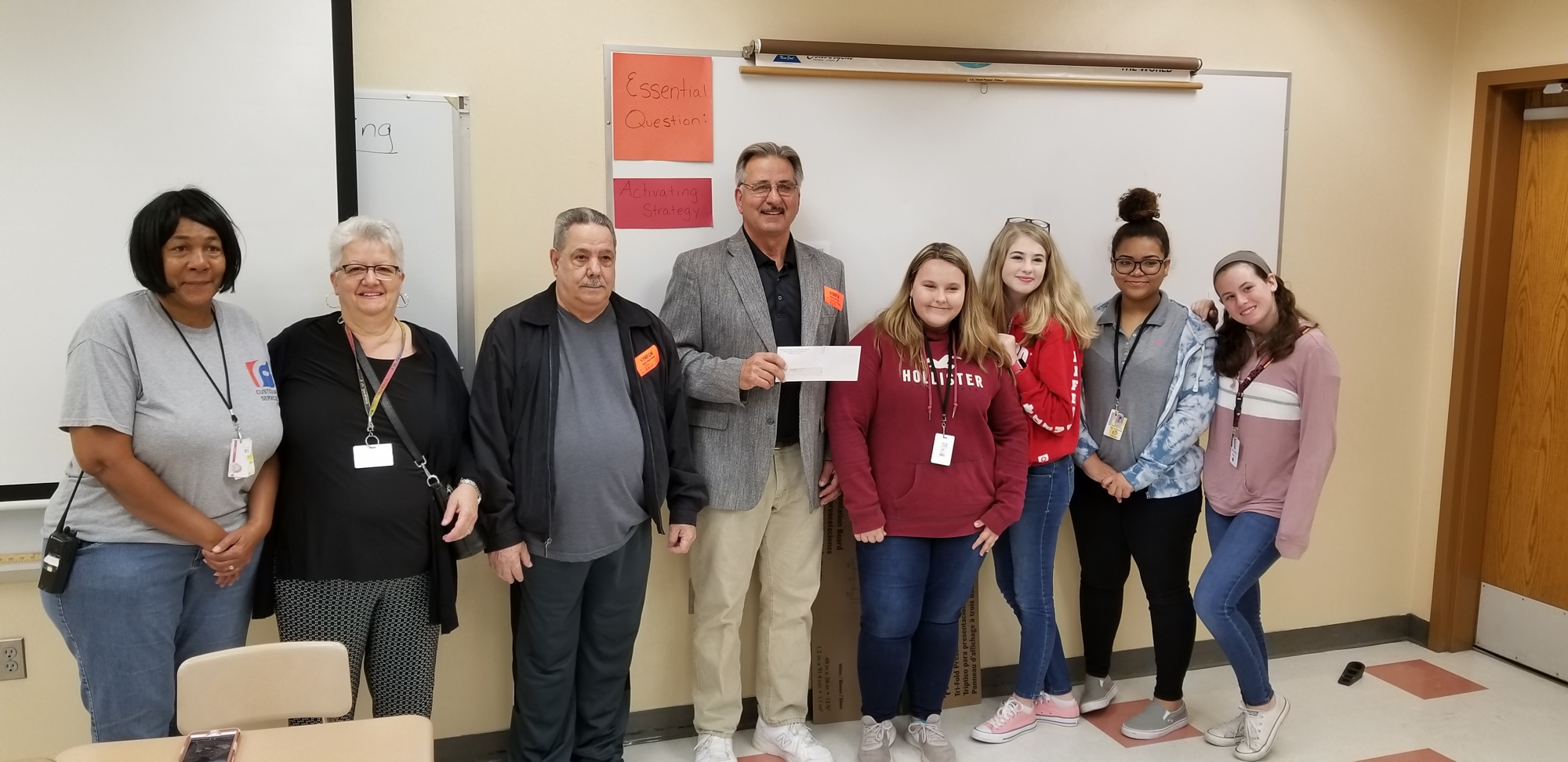 Melinda Myles, Dottie Colletta, Sam Colletta, Pastor Charles Silano, students Lexis Angel, Charlotte Flechter, Genesis Santiago and Rylee Stives. Students not pictured: Paisley Armstrong, Julietta Kauffmann and Sadieth Tarr.