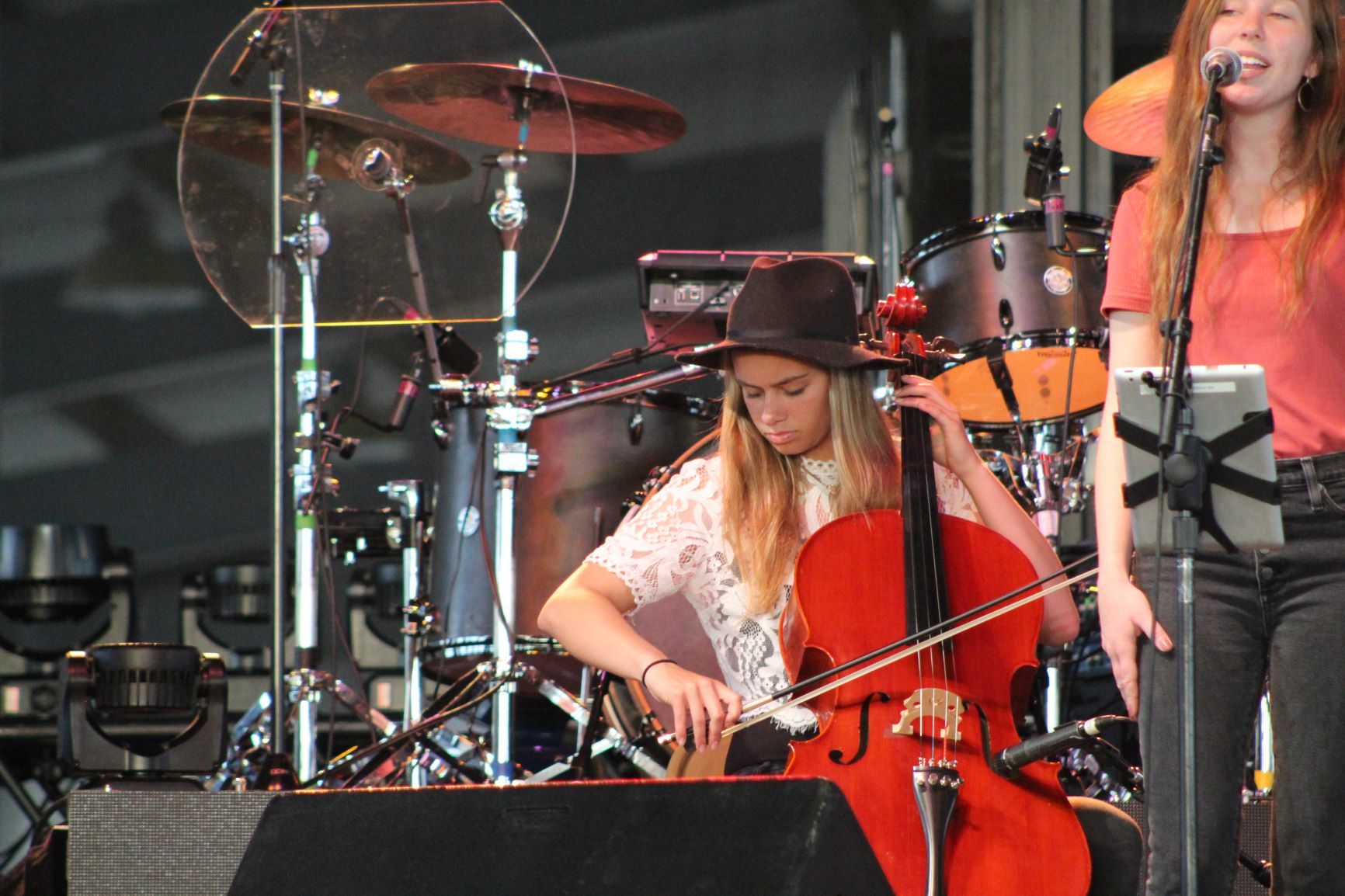 Emily Skripko, of Jordan and the Posey Pickers, plays the cello at the Clay County Fair, opening for Big Daddy Weave. Photo courtesy of John Skripko