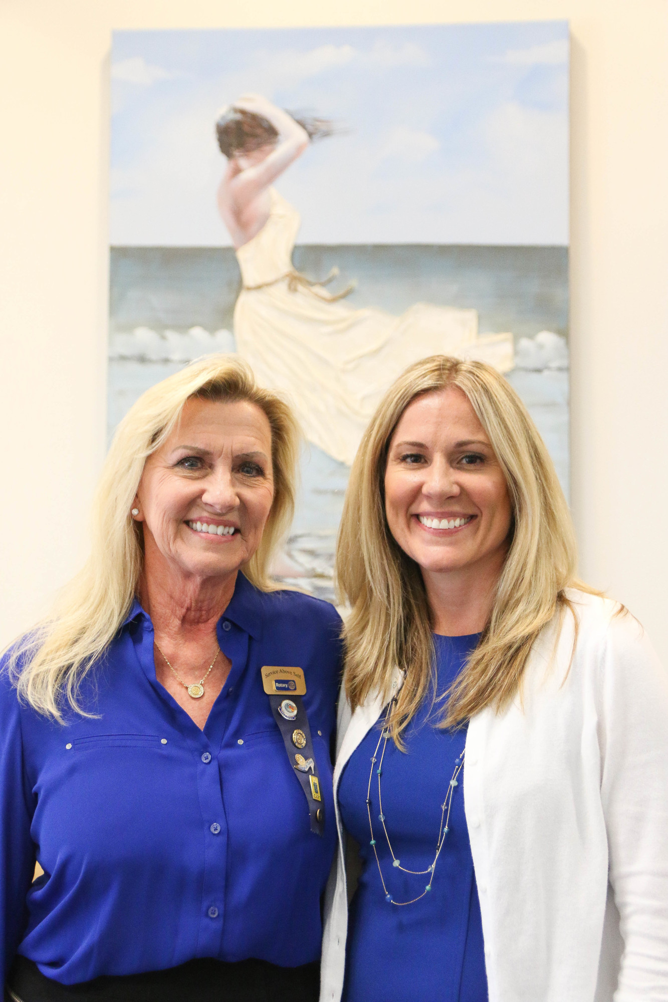 Rotary Club of Flagler County President Cindy Kiel Evans and Project WARM Director of Operations Nicole Lucente in the newly redecorated space. Photo by Paige Wilson