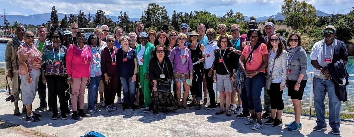 A group from Palm Coast and St. Luke-Orlando UMC of the Florida Annual Conference attended the pilgrimage to Greece. Clergy Leaders are: Dr. Bill Barnes, Rev. Teresa Waters and Dr. Kevin James Sr.