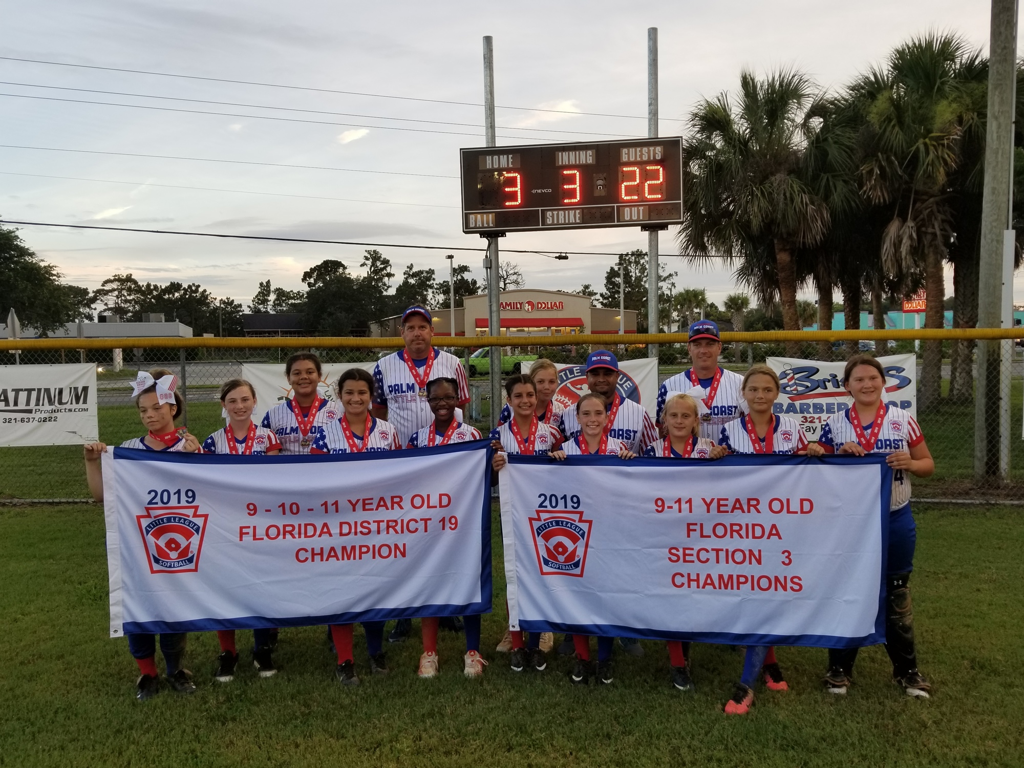 Palm Coast Little League's sectional champion 11-and-under team. Courtesy photo