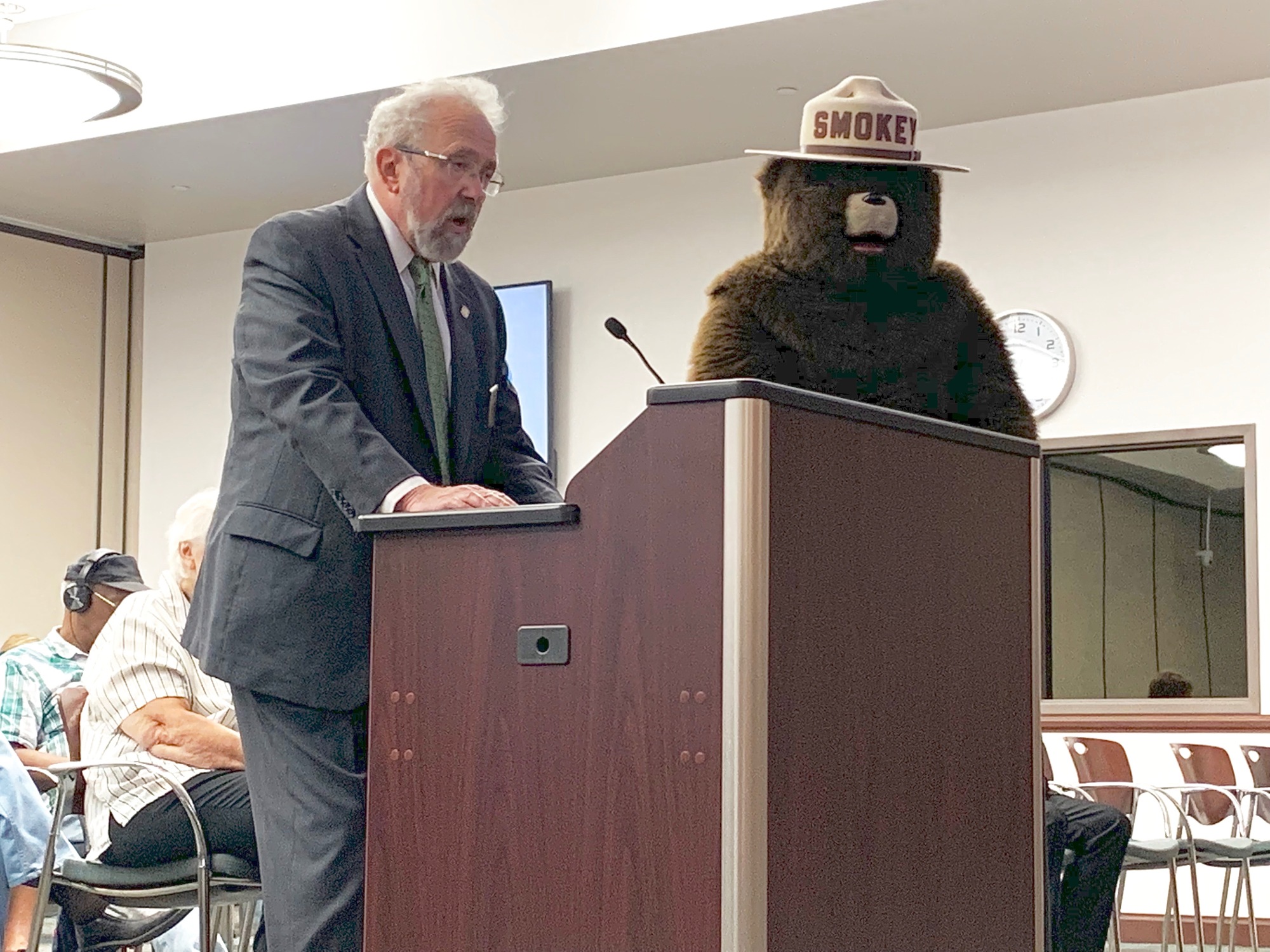 Palm Coast recognized the 75th anniversary of Smokey Bear with a proclamation, read by Councilman Bob Cuff.