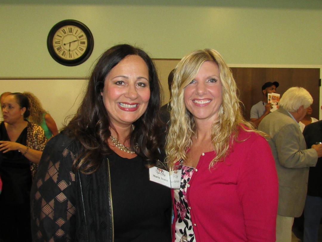 Maria Scarol and Laura Gilvary at the Flagler Tiger Bay Club's 2nd Annual Wine Tasting and Social