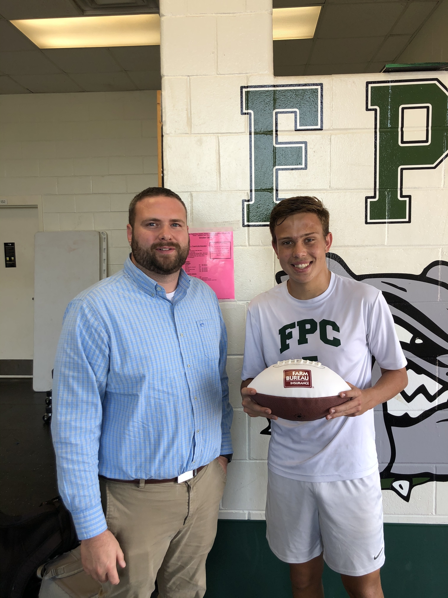 FPC kicker Bryan Burris was named the Farm Bureau Player of the Week after nailing a 35-yard extra point against St. Augustine. Courtesy photo