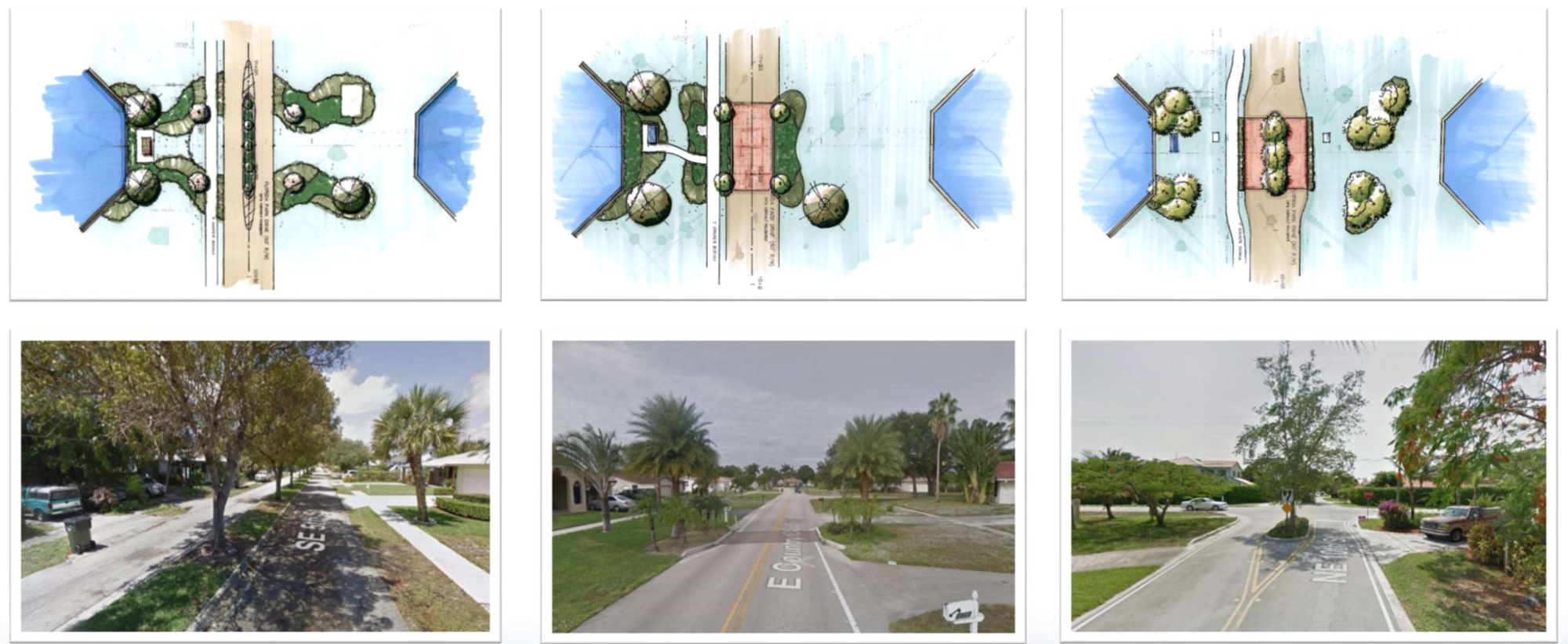 Some Florida Park Drive landscaping options. Image courtesy of the city of Palm Coast