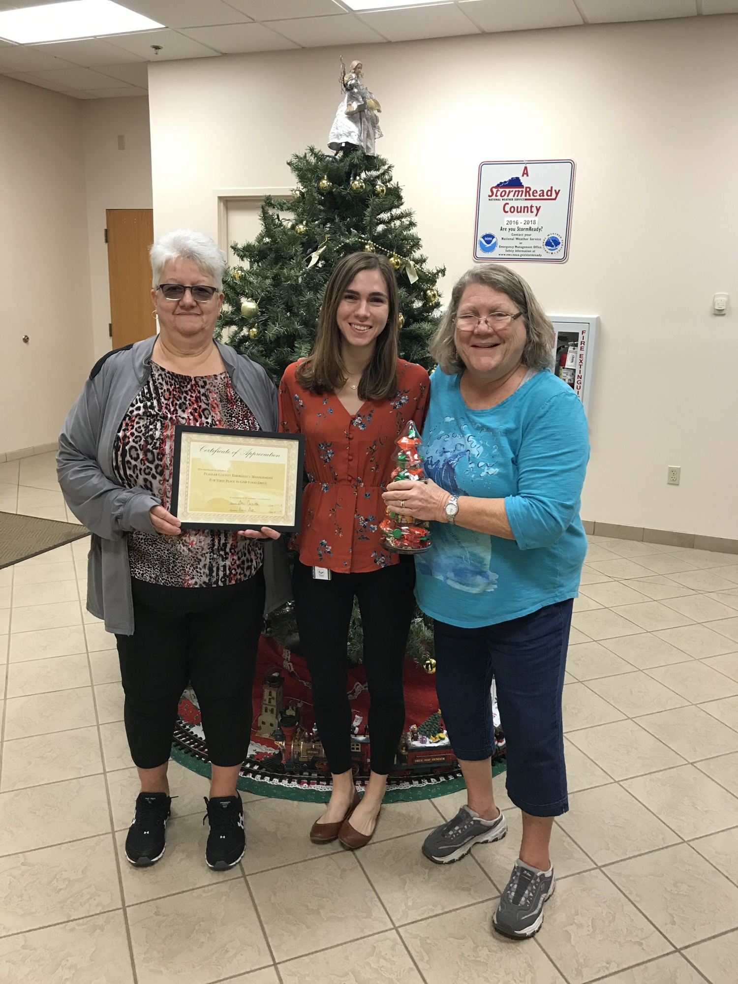 Dottie Colletta, chairwoman of Feed Flagler, Lea Tardanico, Emergency Management planner and Diane Dieter, assistant chairwoman of Feed Flagler. Courtesy of Feed Flagler