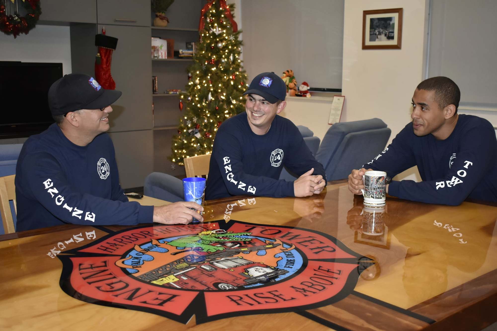 Lt. Jon Kozloski, Driver-Engineer Daniel Bouillon and Probationary Firefighter Brandon O'Hara