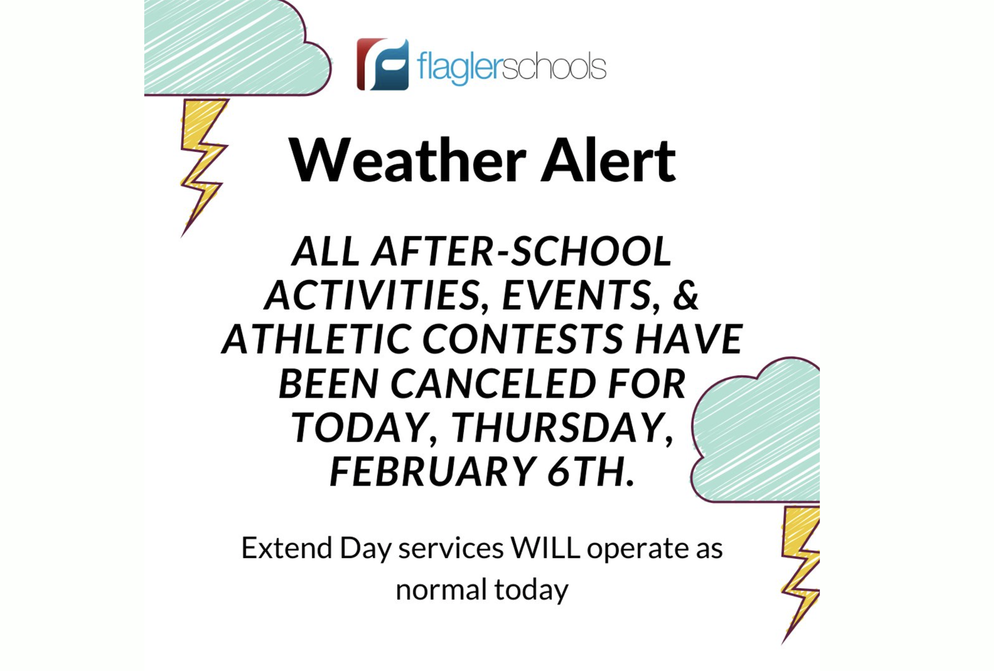 The Flagler County School District posted this image to its official Twitter feed on Feb. 6.