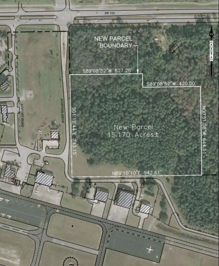 The 15.17-acre parcel. Image courtesy of the Flagler County government