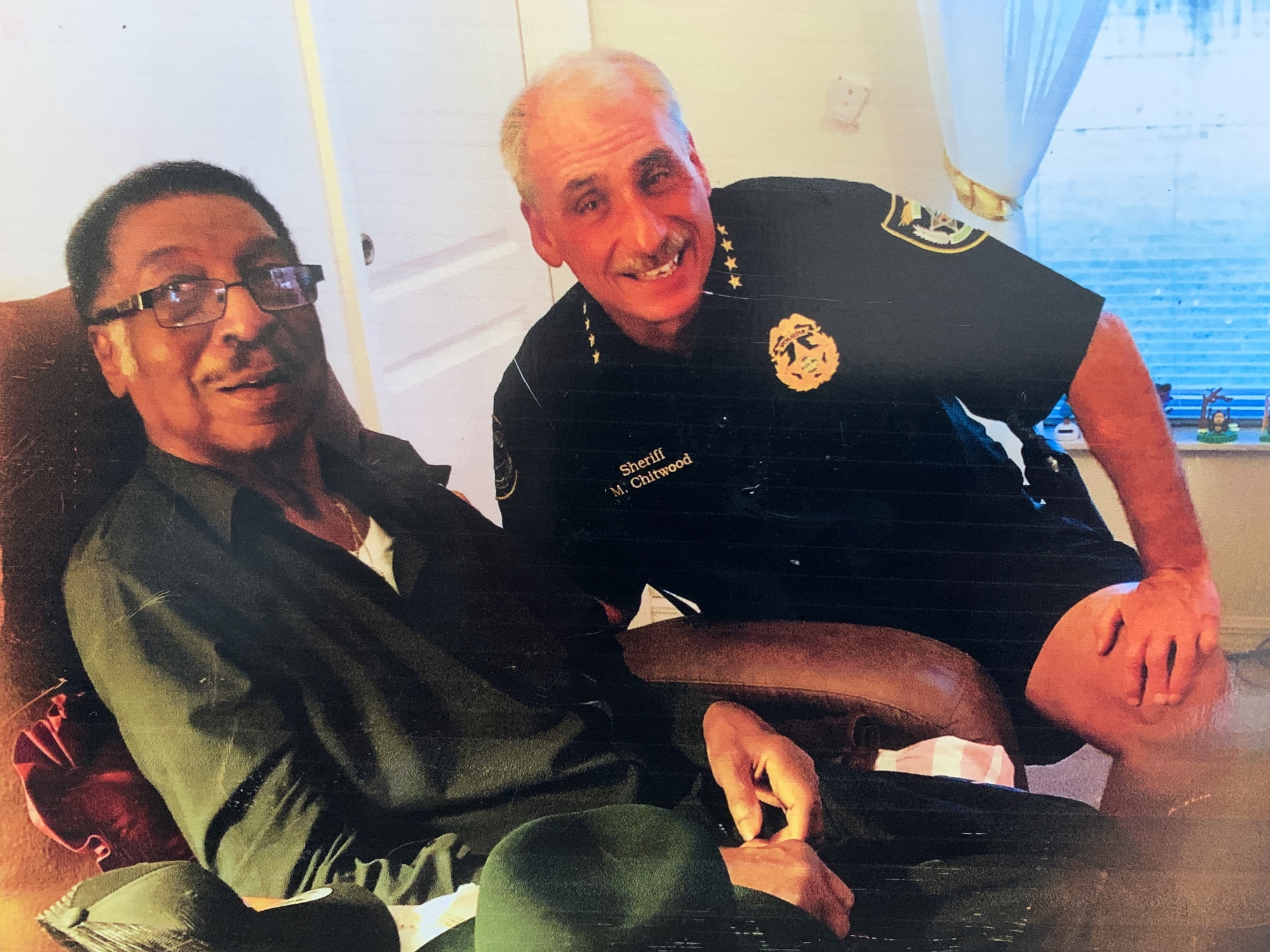 Henry Jackson was visited by Volusia County Sheriff Mike Chitwood after Jackson got his wheelchair. Courtesy photo