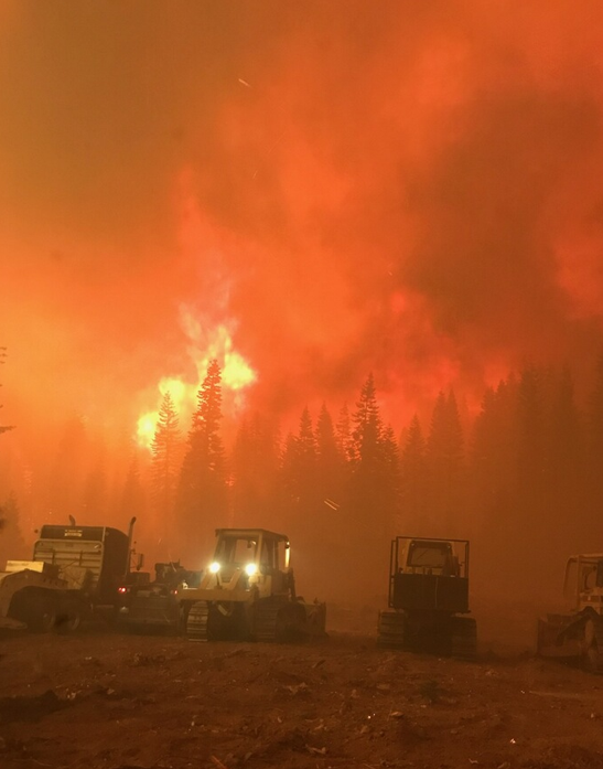 A view of the raging North Complex Fire north of Sacrament faced by Orlando and his crew.