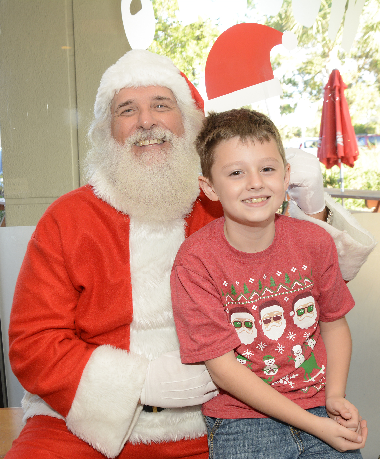 Kadon Smith had his wish list ready to go when he sat on Santa's Lap. 