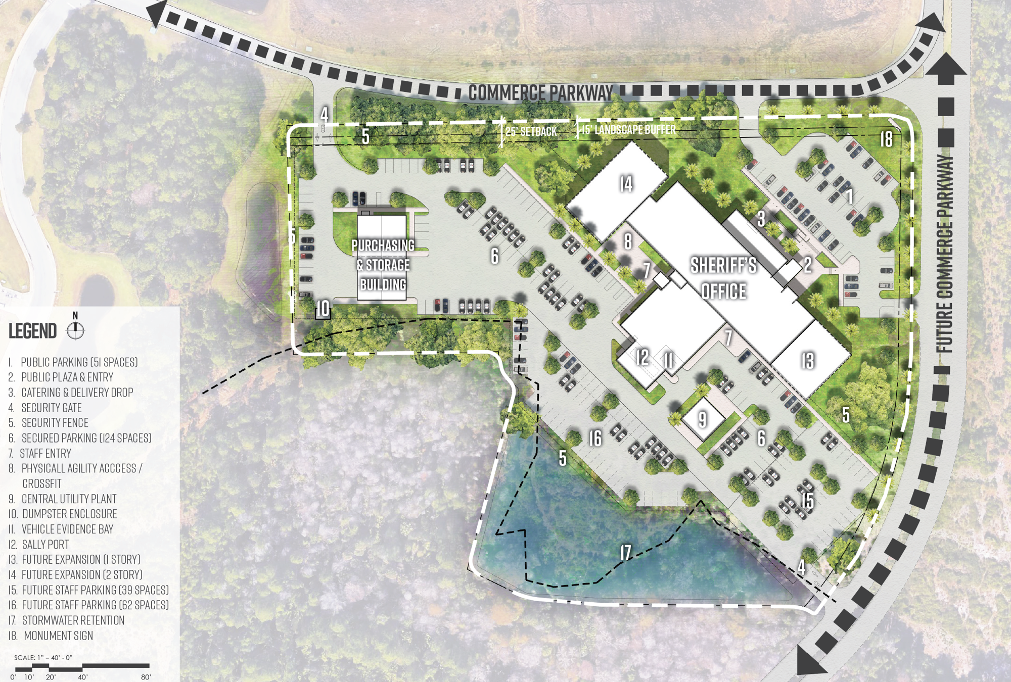 Site plan by Architects Design Group. Image courtesy of the FCSO