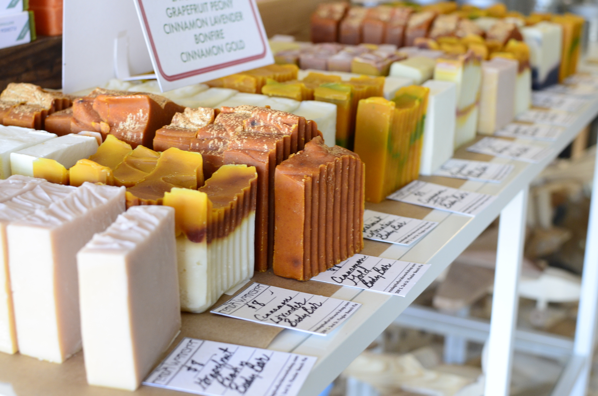 Delicious smelling handmade soaps featured at the Florida Workshop. Photo by Anastasia Pagello