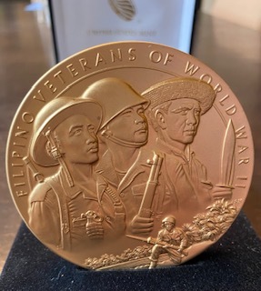 Bronze replica of the Congressional Gold Medal. Courtesy photo