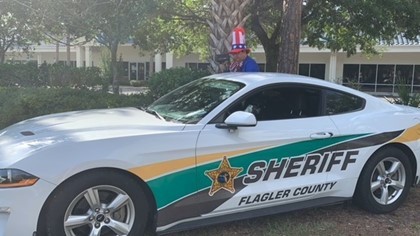 Speed enforcement detail with Deputy Uncle Sam.  Courtesy photo