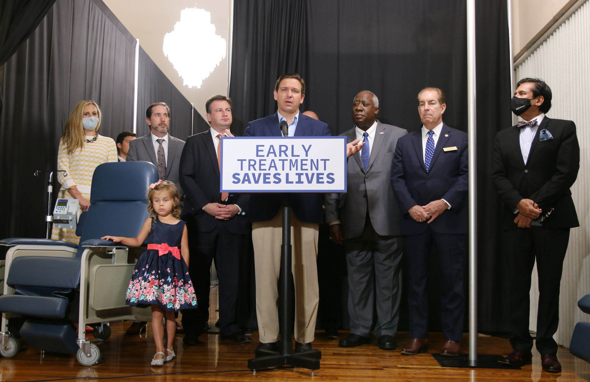 Gov. Ron DeSantis said he was confident that monoclonal antibody therapy treatment will help reduce the number of hospitalizations due to COVID-19. Photo by Jarleene Almenas